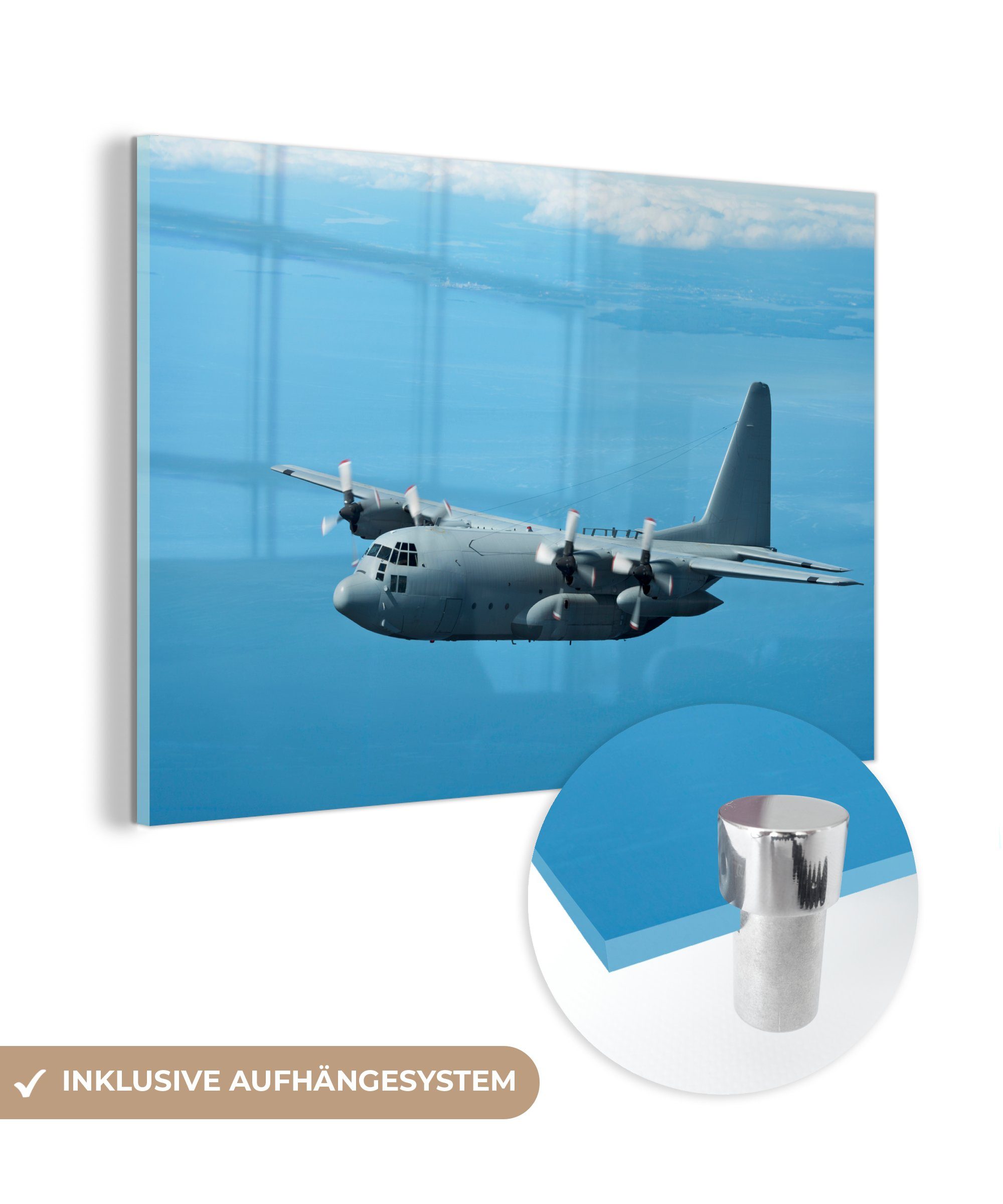 MuchoWow Acrylglasbild Militärflugzeuge in der Luft, (1 St), Acrylglasbilder Wohnzimmer & Schlafzimmer