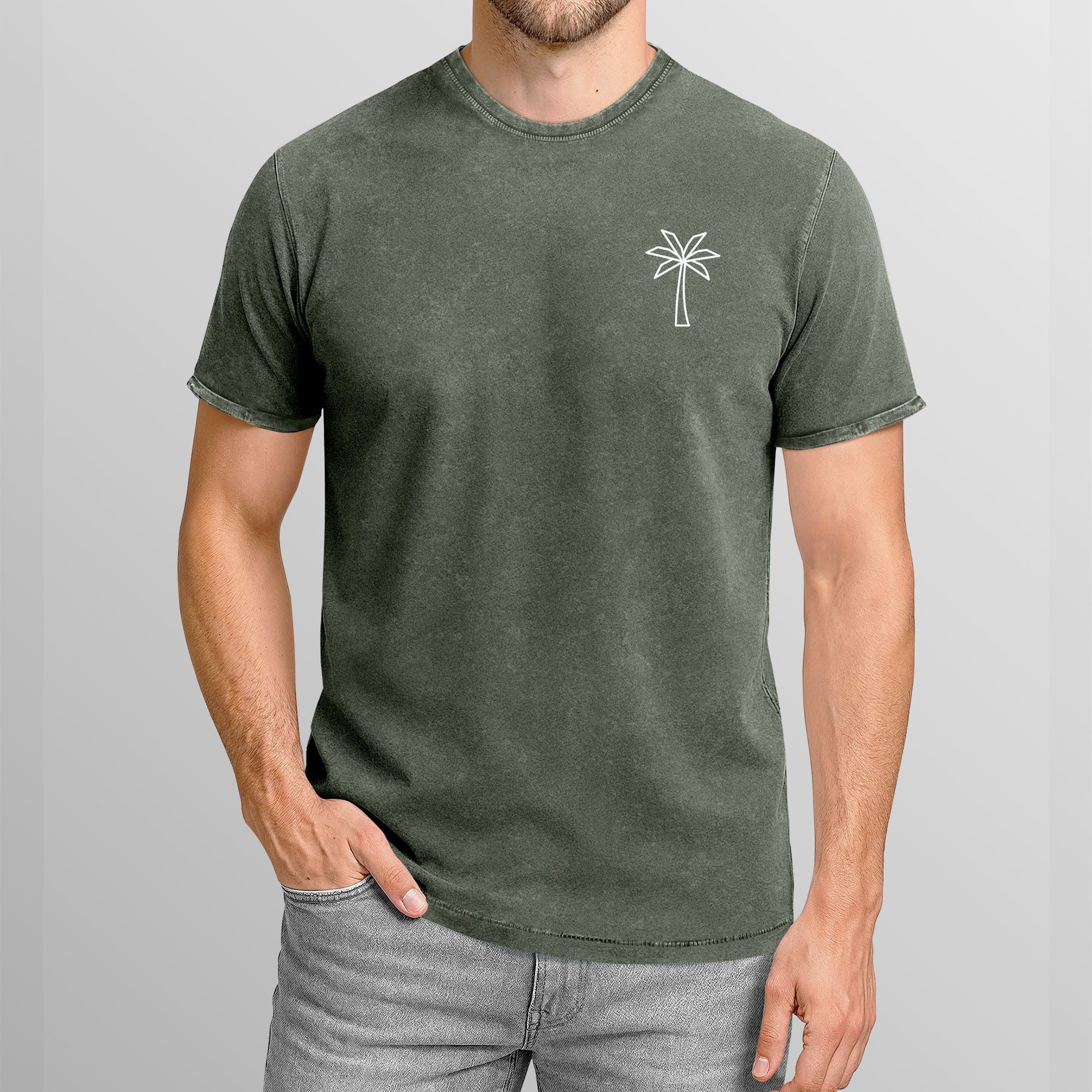 Neverless Print-Shirt Herren T-Shirt mit Palmen günstig online kaufen