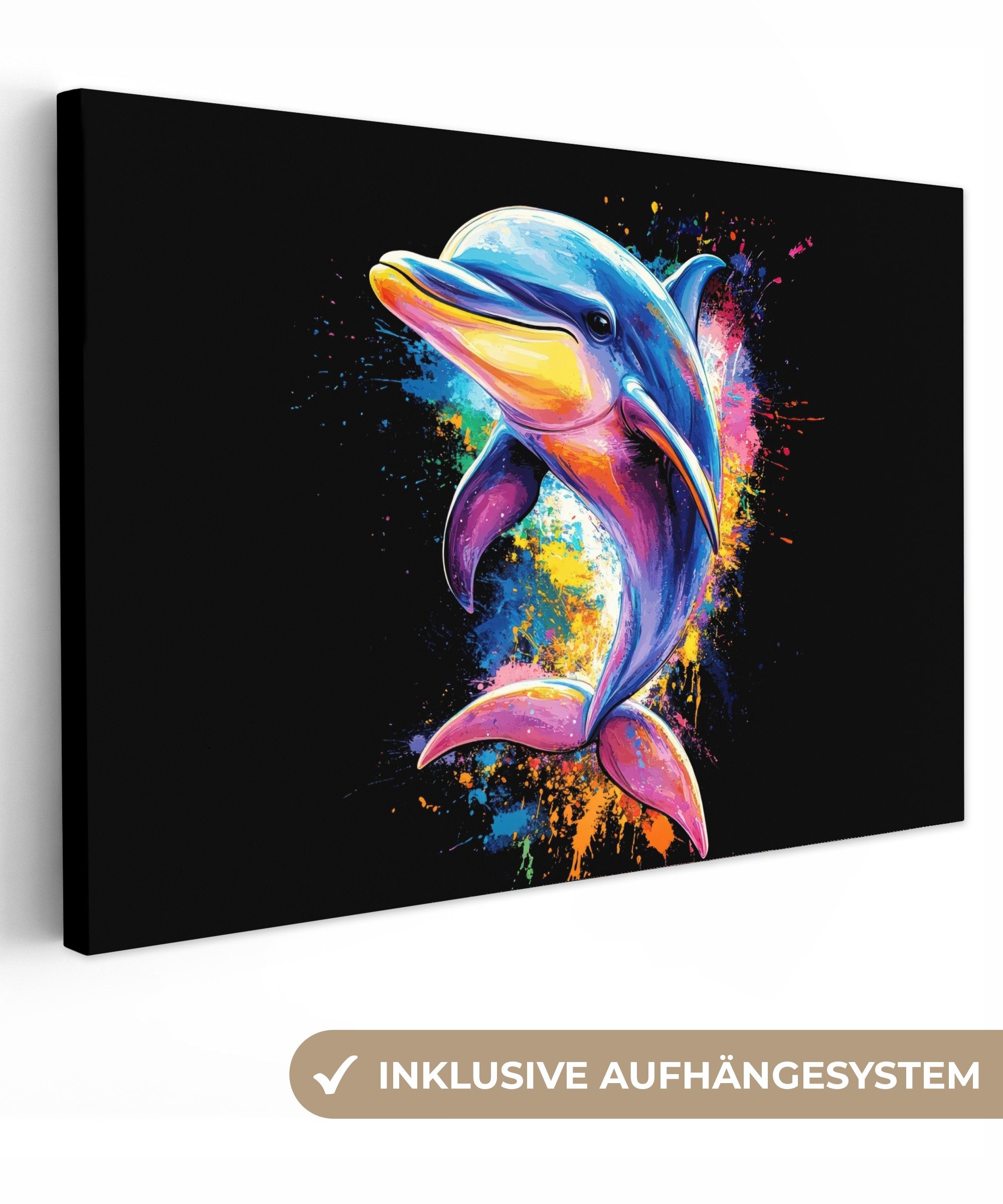 OneMillionCanvasses® Leinwandbild Graffiti - Tier - günstig online kaufen