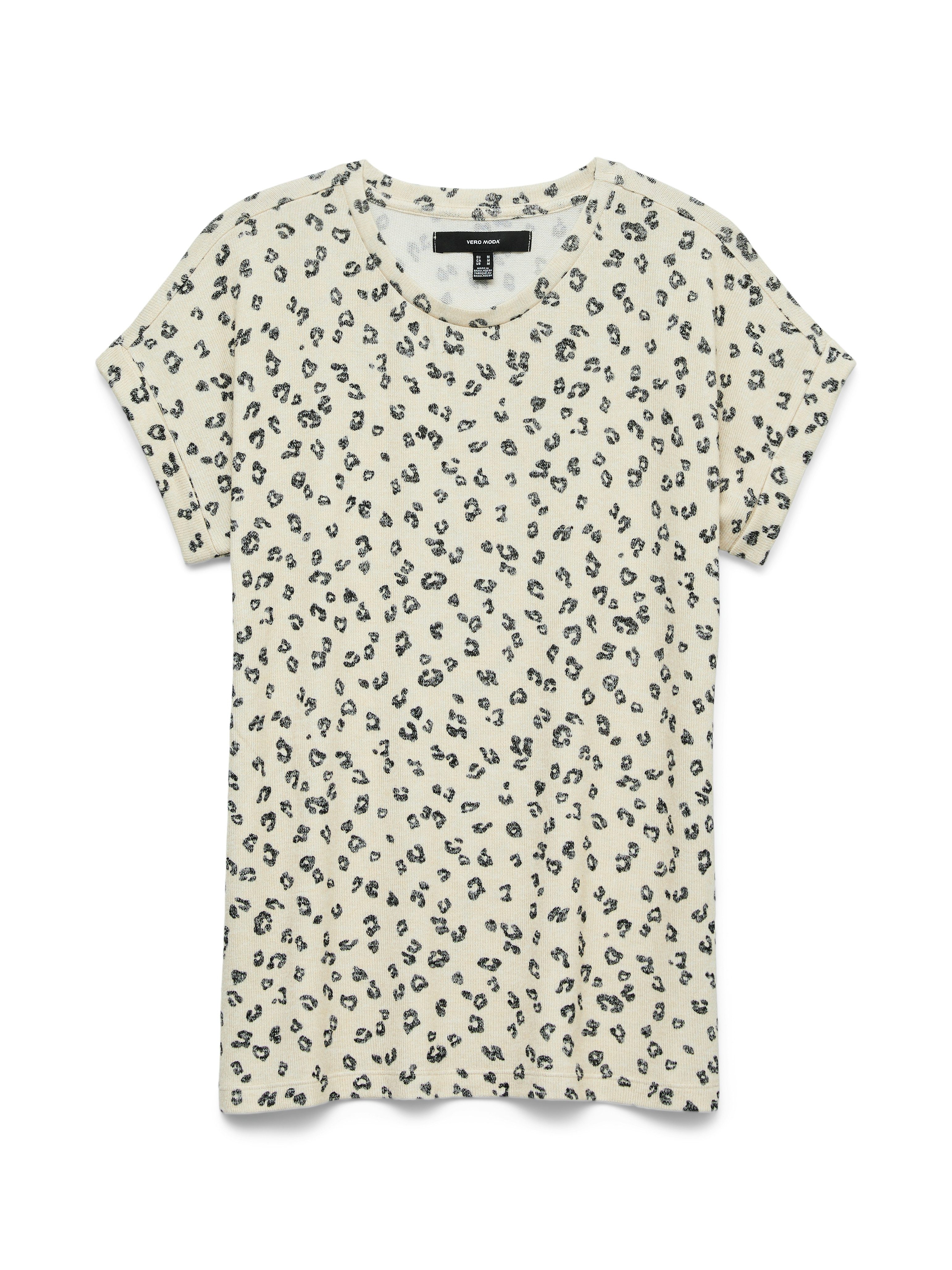 Vero Moda Strickpullover VMBRIANNAMIX SS O-NECK PULLOVER BOO mit Animal-Pri günstig online kaufen