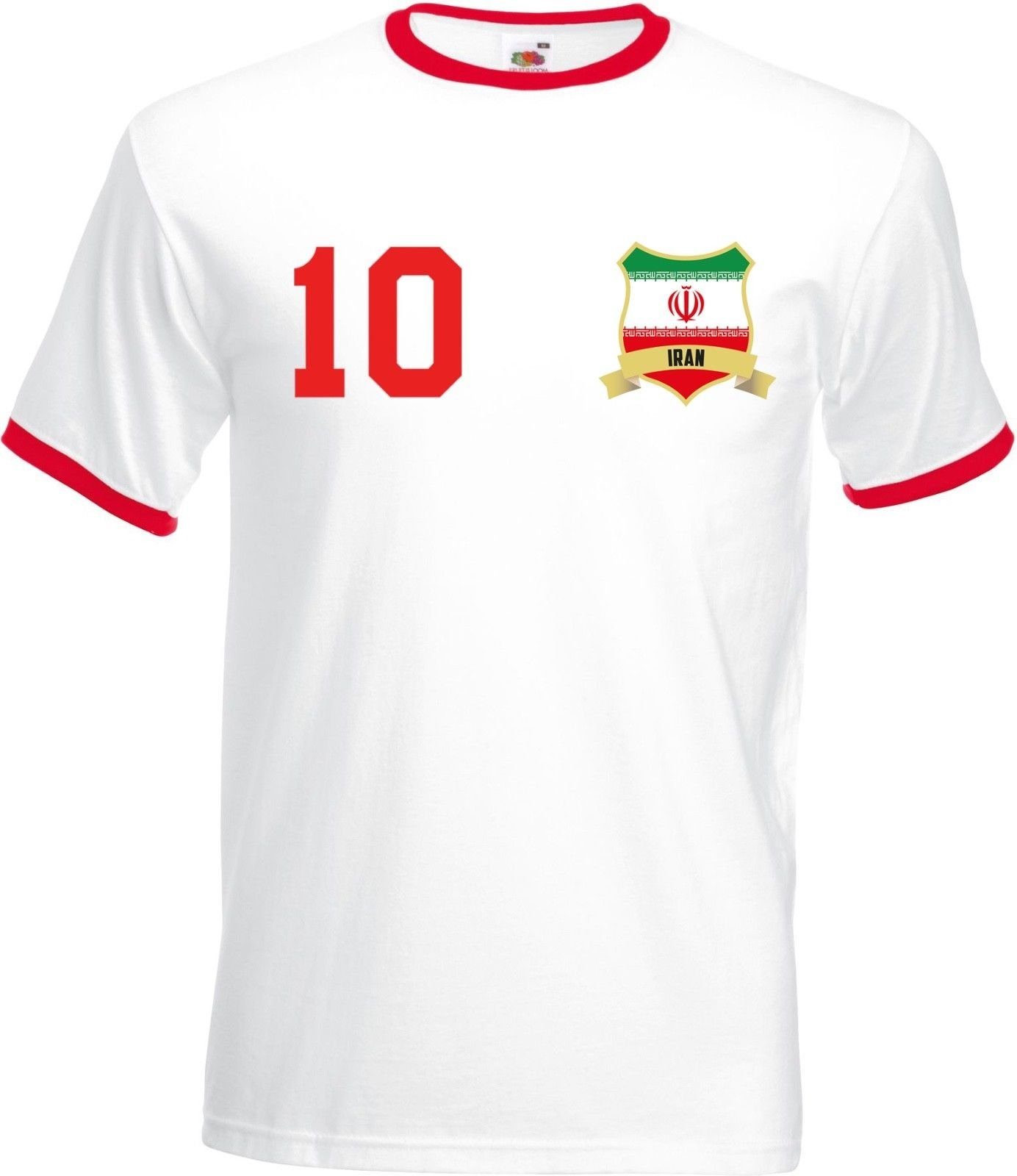 Youth Designz Fußball T-Shirt T-Shirt mit im Herren Motiv Iran Trikot Look trendigem