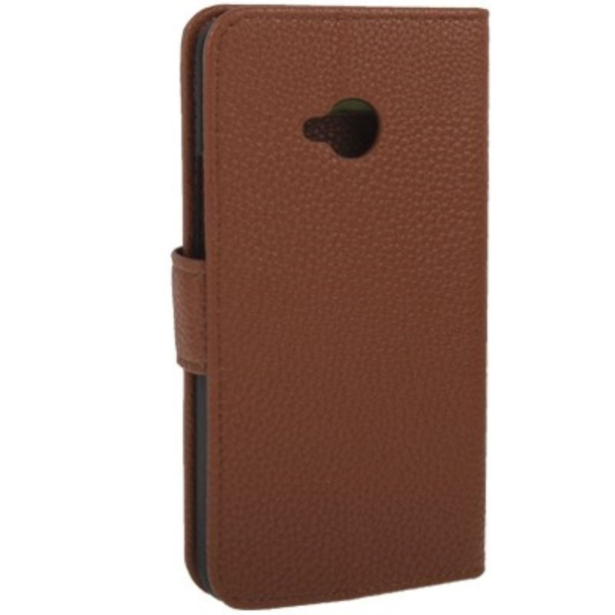 König Design Handyhülle HTC One, HTC One Handyhülle Backcover Braun