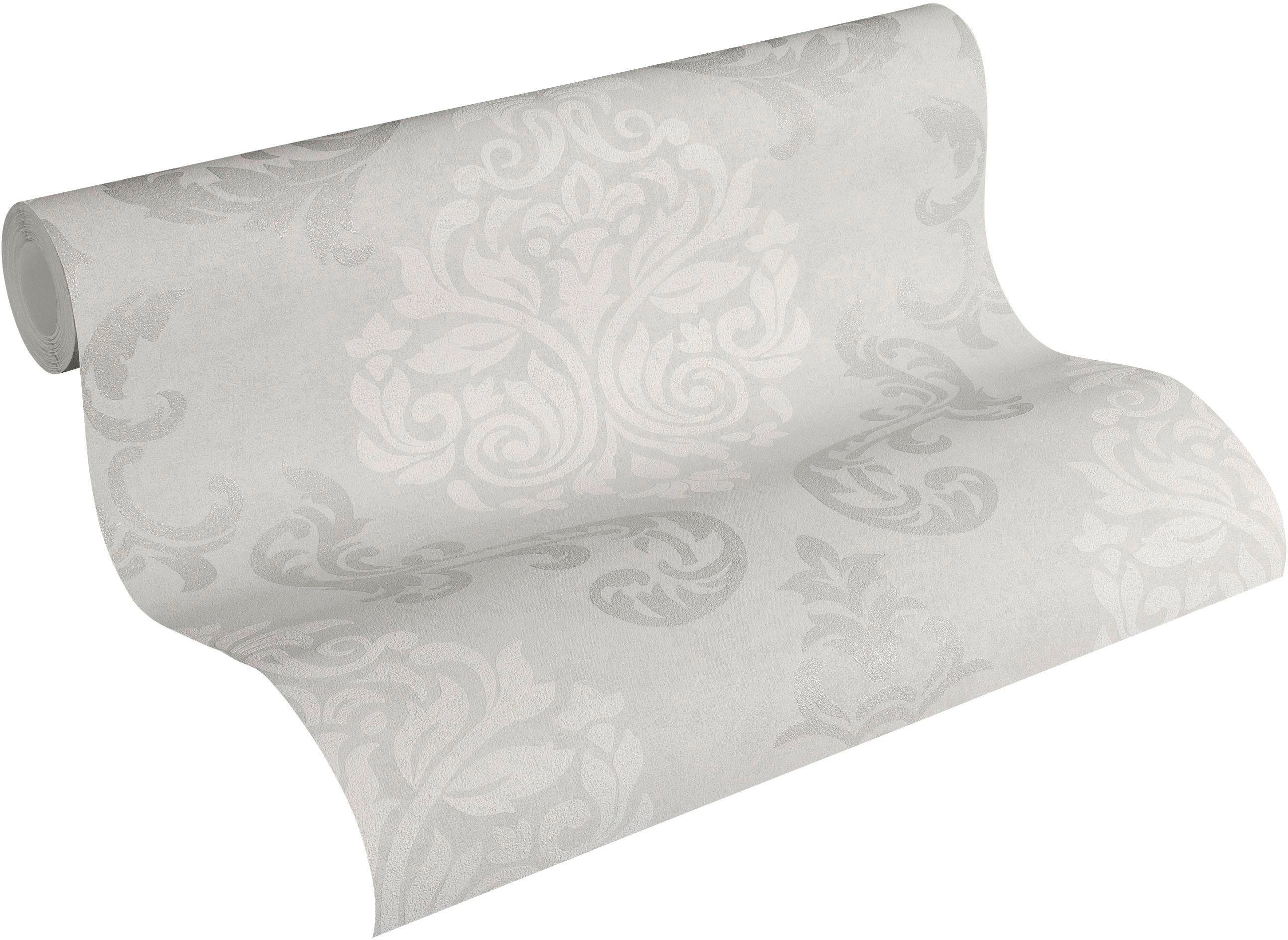 A.S. Création Vliestapete Memory, leicht strukturiert, Barock, gemustert, ornamental, Tapete Barock Tapeten Wohnzimmer Schlafzimmer Küche Flur Design Optik