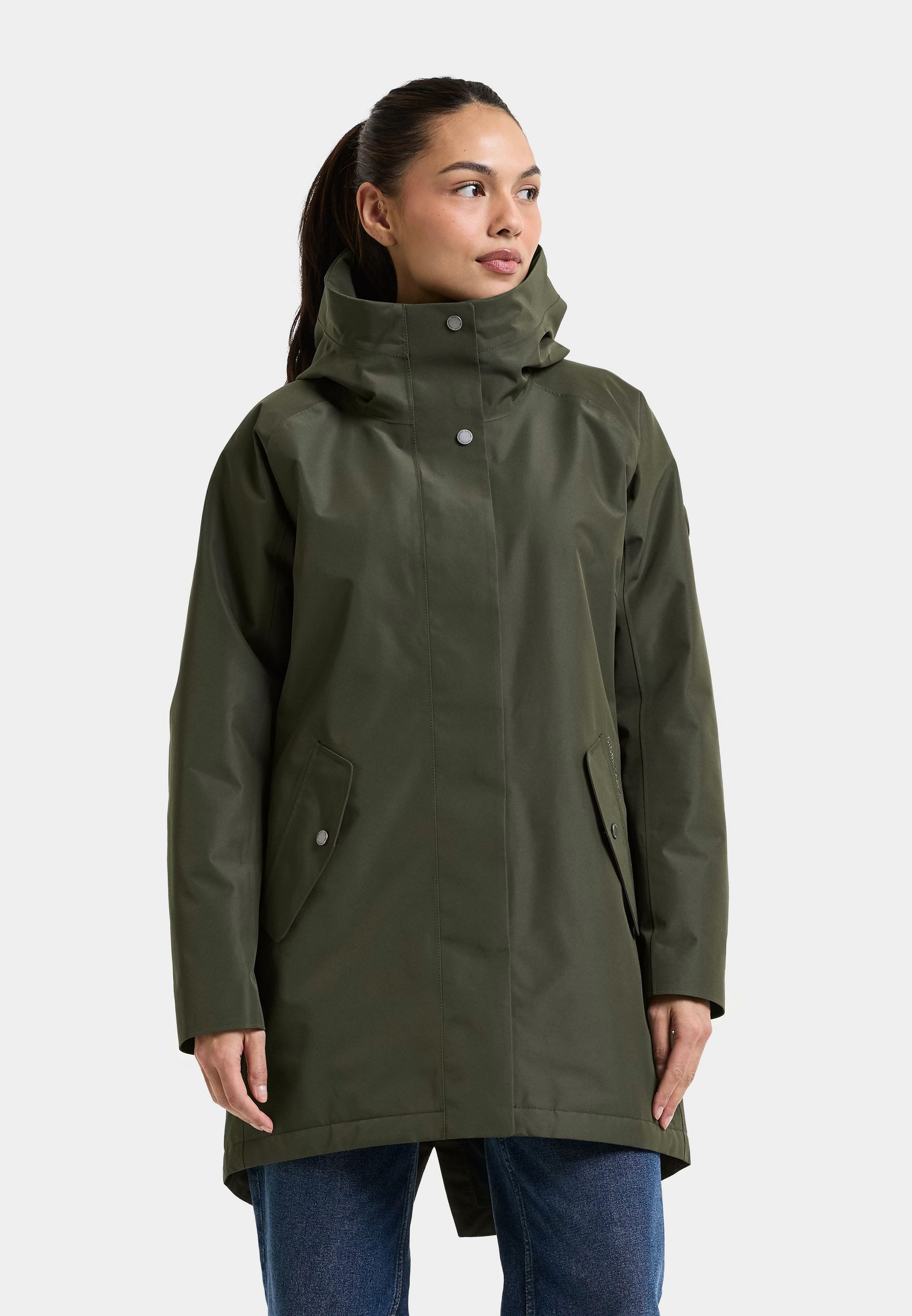 Didriksons Winterjacke Damen Wintermantel Wasserdicht ALANA mit Kapuze mit Taschen
