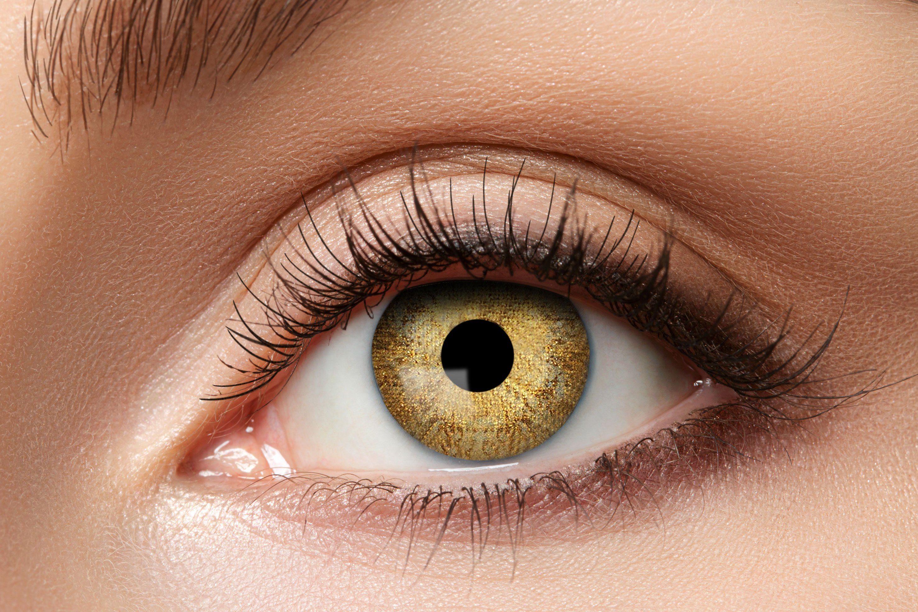 Eyecatcher Farblinsen Gold Kontaktlinsen goldene Farblinsen verschiedene Designs