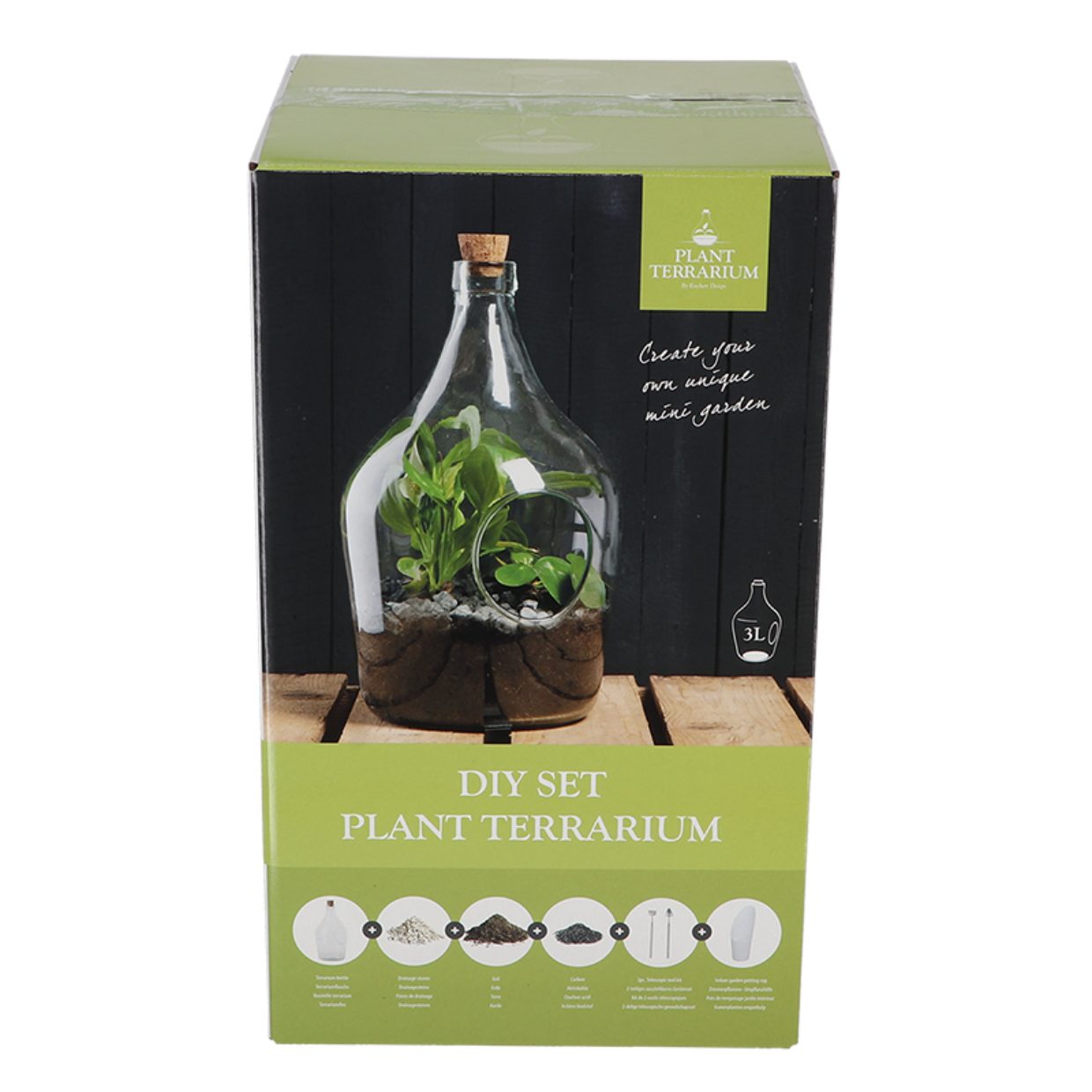 esschert design Pflanzschale AGG92, Pflanzliches Terrarium 3 Liter DIY Pfla günstig online kaufen