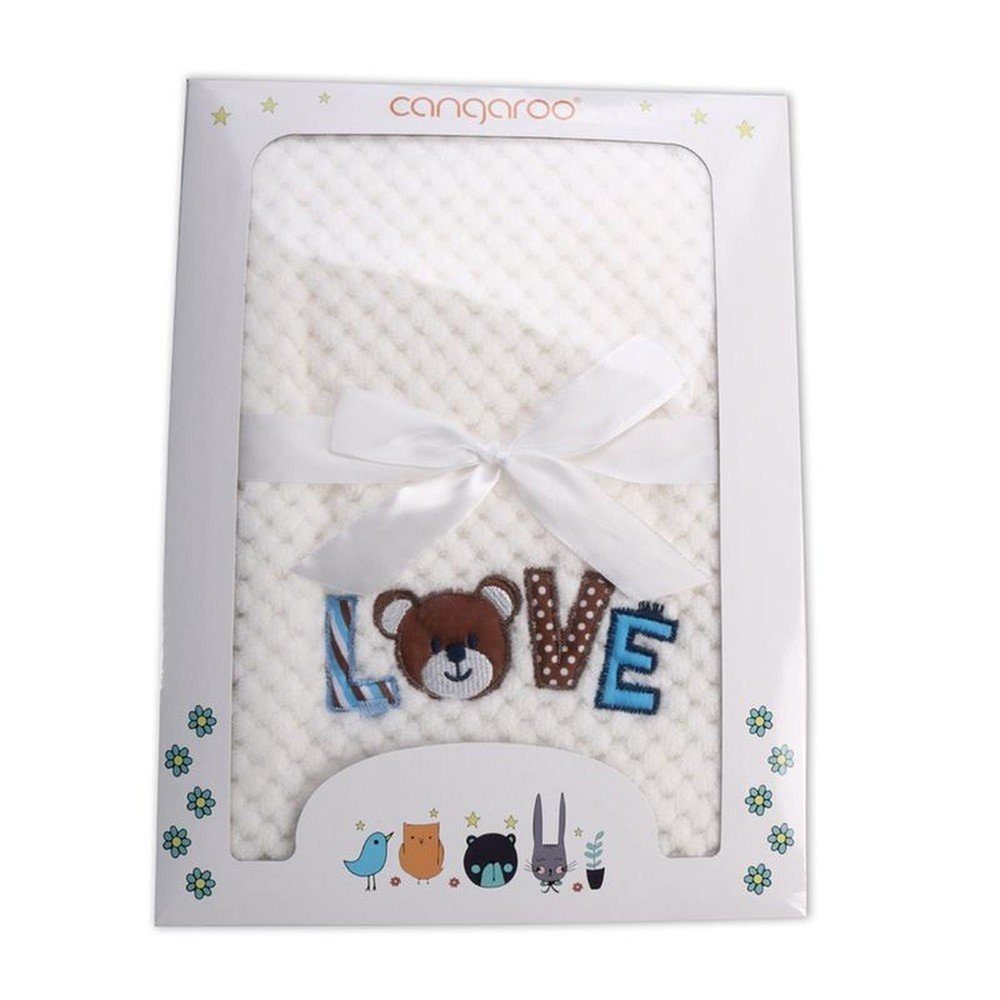 cm, Cangaroo, Babydecke Babydecke kuschelige cm x 80 weiß 110 Babydecke 80 Fleece aus 110 Freya Größe x