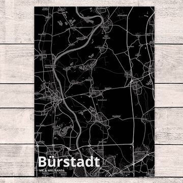 Mr. & Mrs. Panda Postkarte Bürstadt - Geschenk, Karte, Ort, Städte, Einladungskarte, Geburtstags