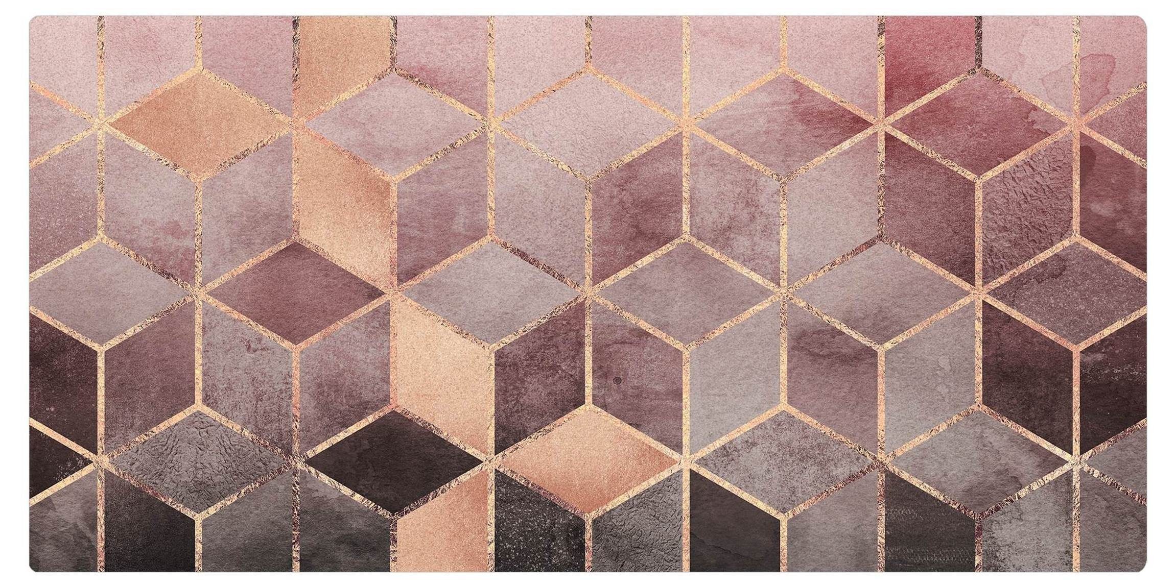 Bilderdepot24 Läufer Teppich Kork Flur Küche 3D Abstrakt funktional lang modern funktional