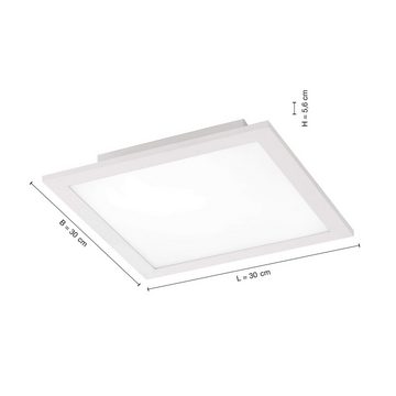 SellTec LED Deckenleuchte LED Panel Deckenleuchte 4000k, flach und platzsparend, 1xLED-Board / 20 Watt, neutralweiß, Lichtfarbe tageslichtweiß 30x30cm quadratisch Büro