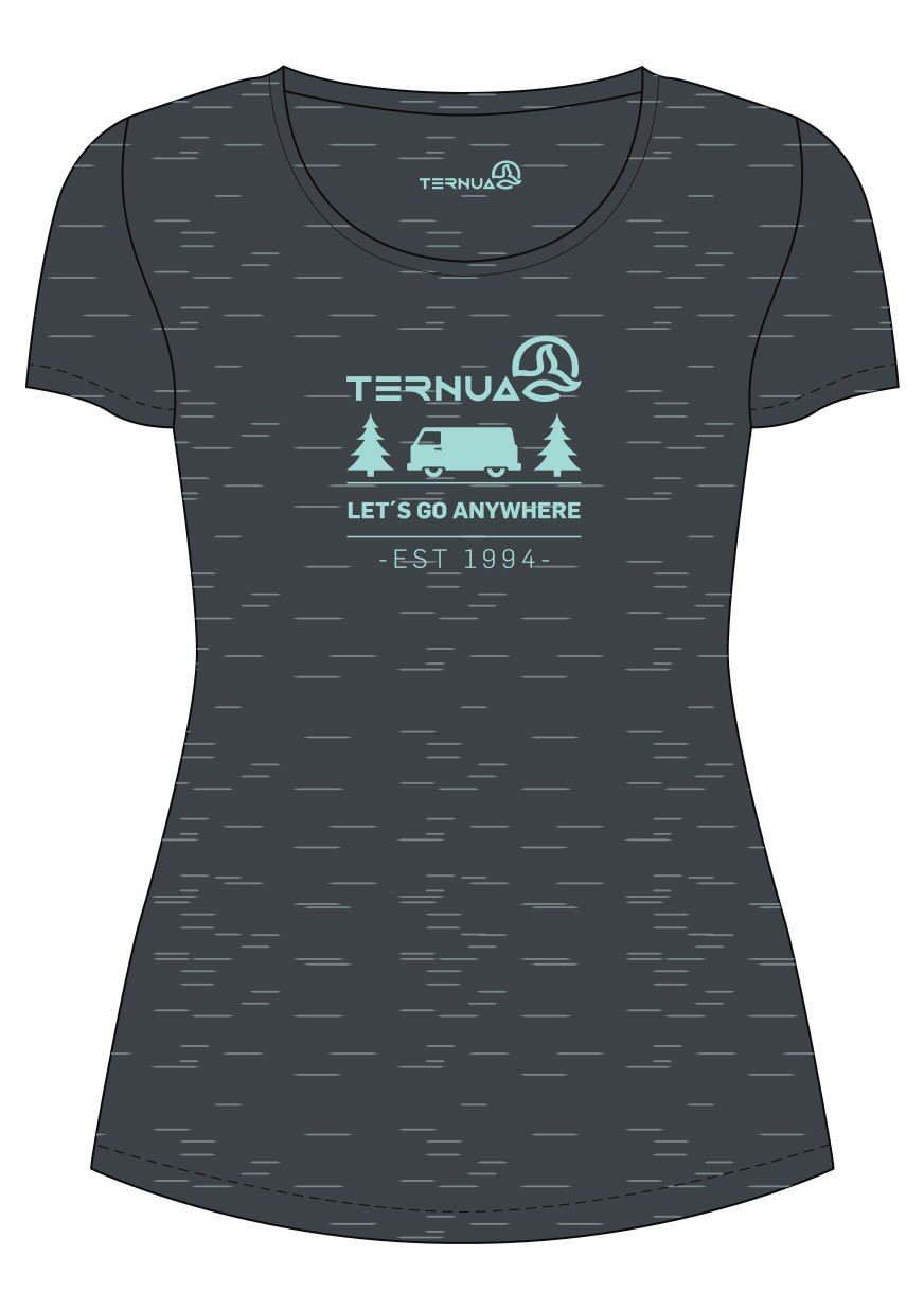 TERNUA T-Shirt Ternua W Kita Damen Kurzarm-Shirt Whales Grey