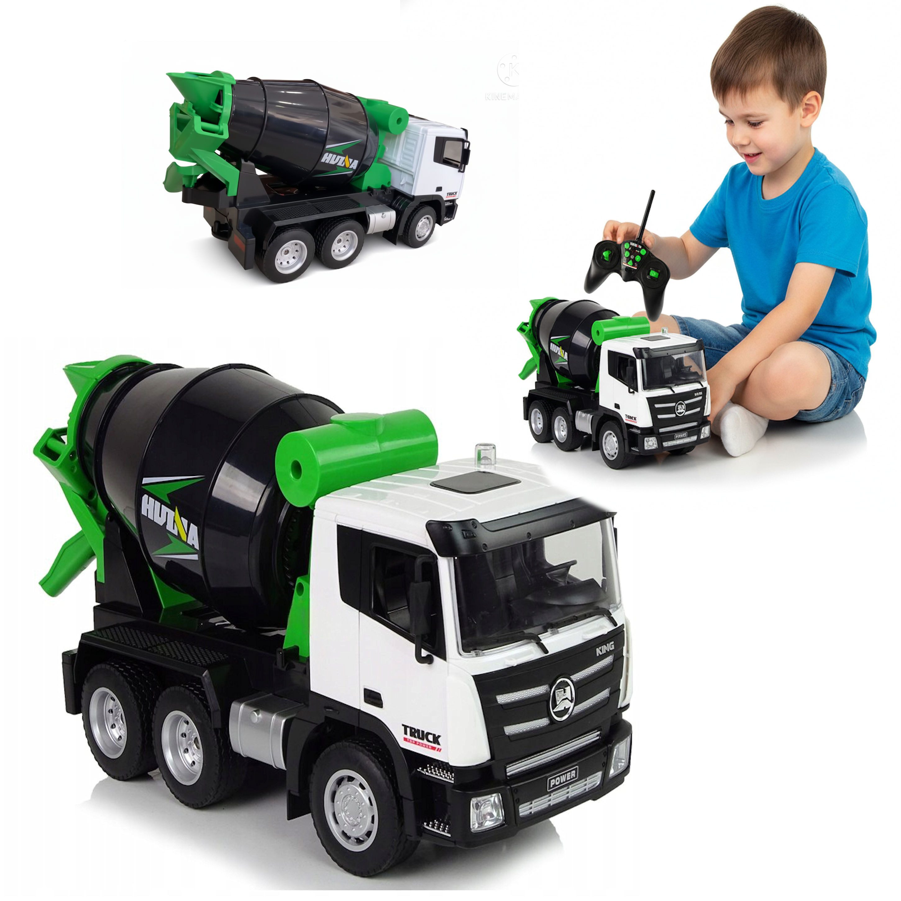 COIL RC-Bagger RC Ferngesteuertes Betonmischer, Mixer Cement Truck, 2,4 GHz, Ferngesteuert, LED, Gummireifen