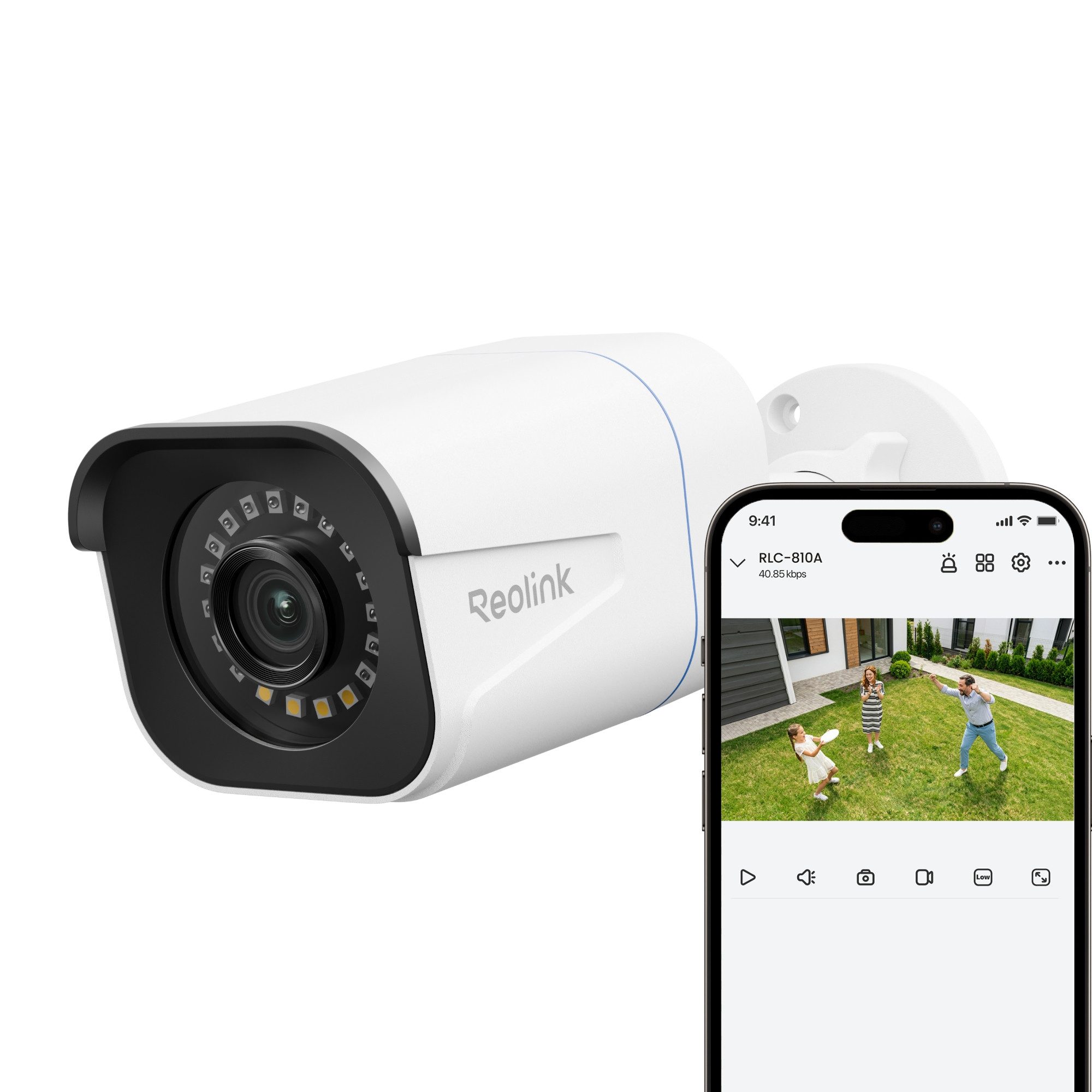 Reolink Überwachungskamera RLC-810A (Außenbereich, Innenbereich, 1-tlg., Personen-/Fahrzeugerkennung, Smart Home, IR Nachtsicht,8MP,4K)