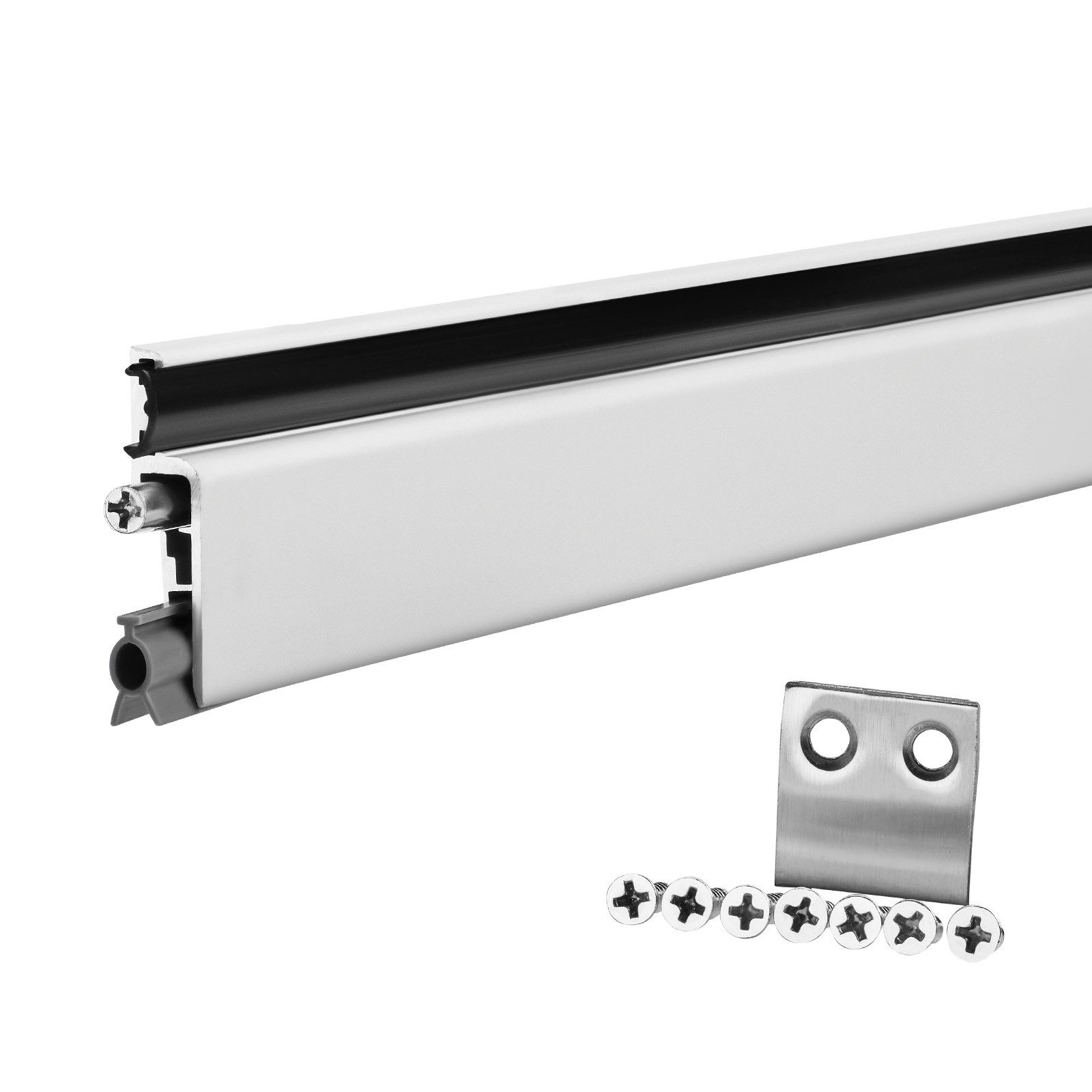 SO-TECH® Türbodendichtung Türdichtung automatisch, Довжина um 15cm kürzbar, Alu eloxiert, L: 9.85 cm, (1-St), zum Aufschrauben