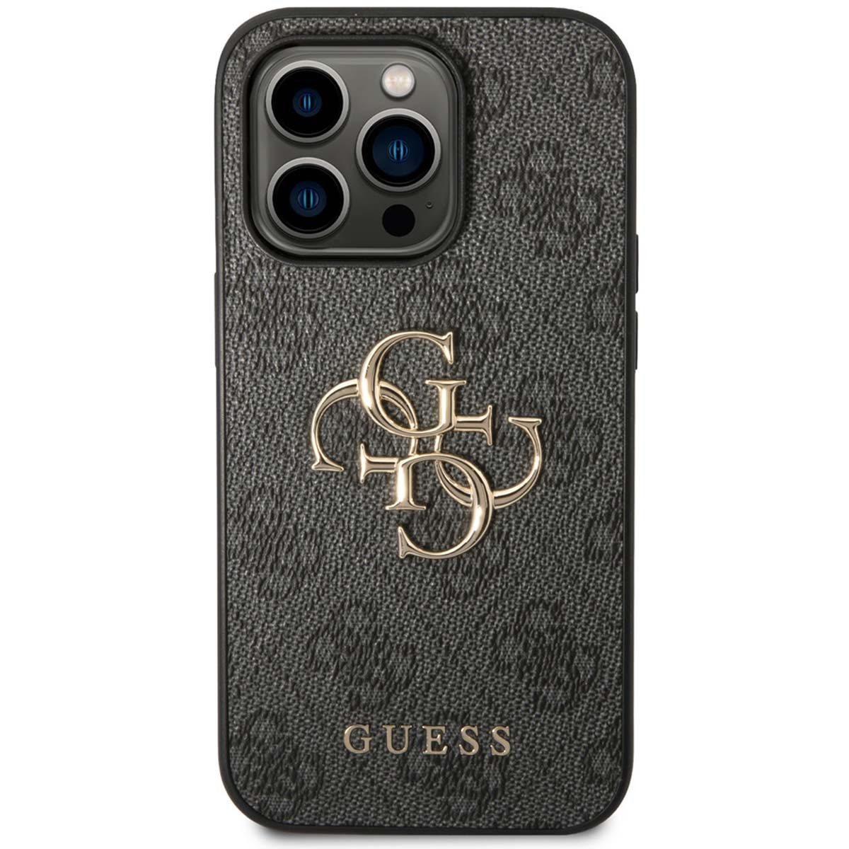 Guess Backcover Guess 4G Metal Logo Back Cover Apple iPhone 14 Pro Max - Grau