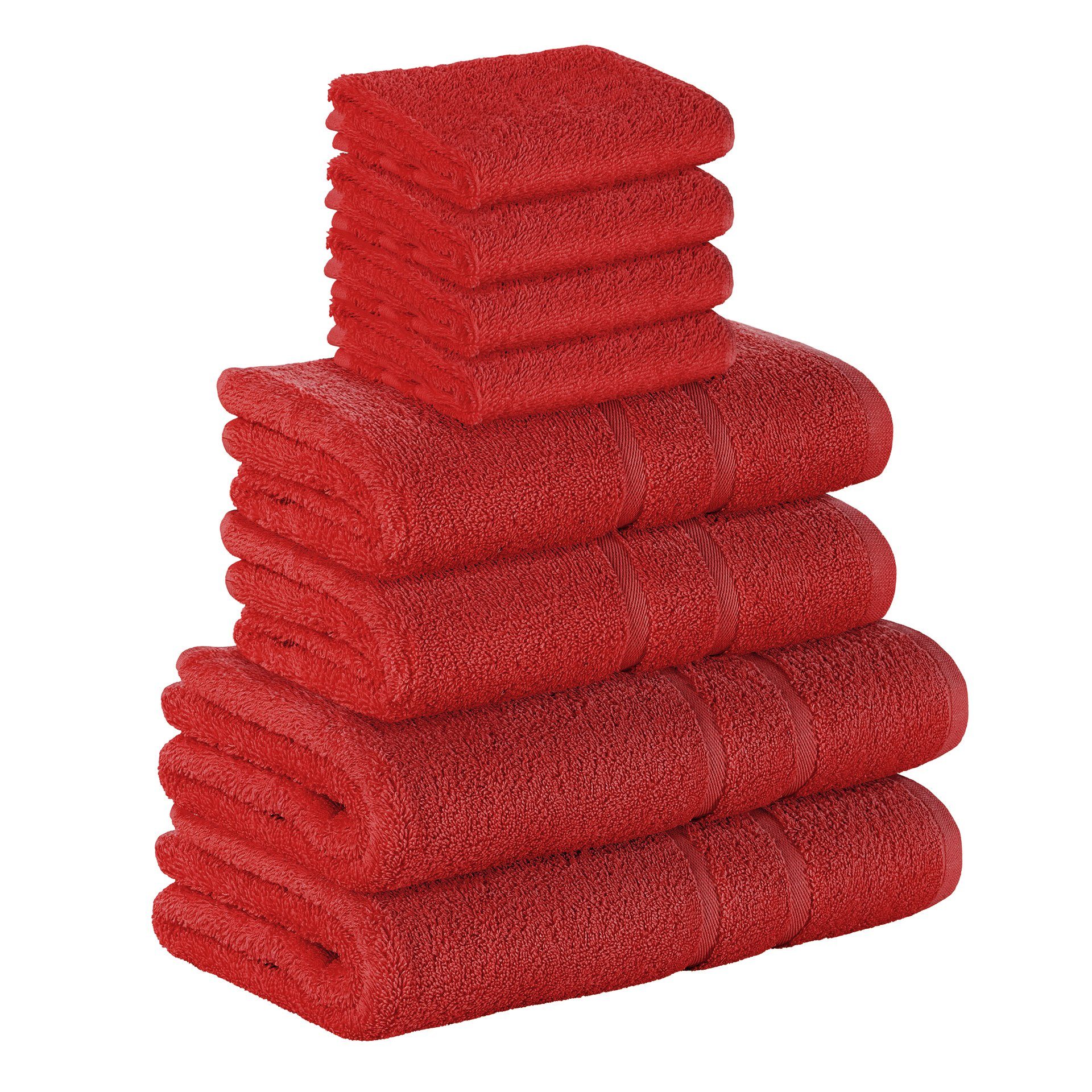 GSM Baumwolle 100% Handtuch Duschtücher 4x SET (Spar-set), 2x StickandShine 100% 8er 500 Handtücher Handtuch Baumwolle (8 Gästehandtuch verschiedenen 2x GSM 500 Frottee in als Farben Teilig) Pack, Set