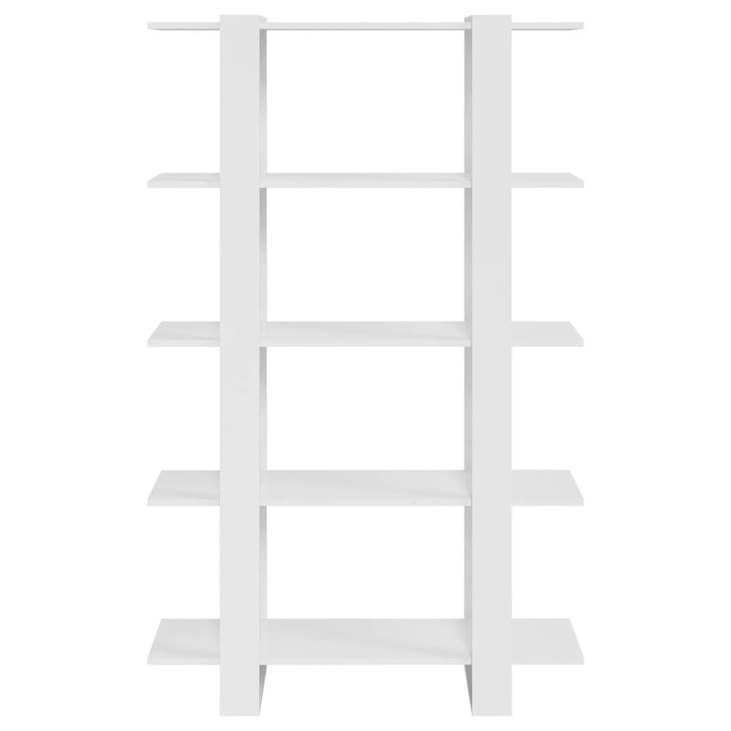 1-tlg. 100x30x160 Hochglanz-Weiß vidaXL Bücherregal cm, Bücherregal/Raumteiler
