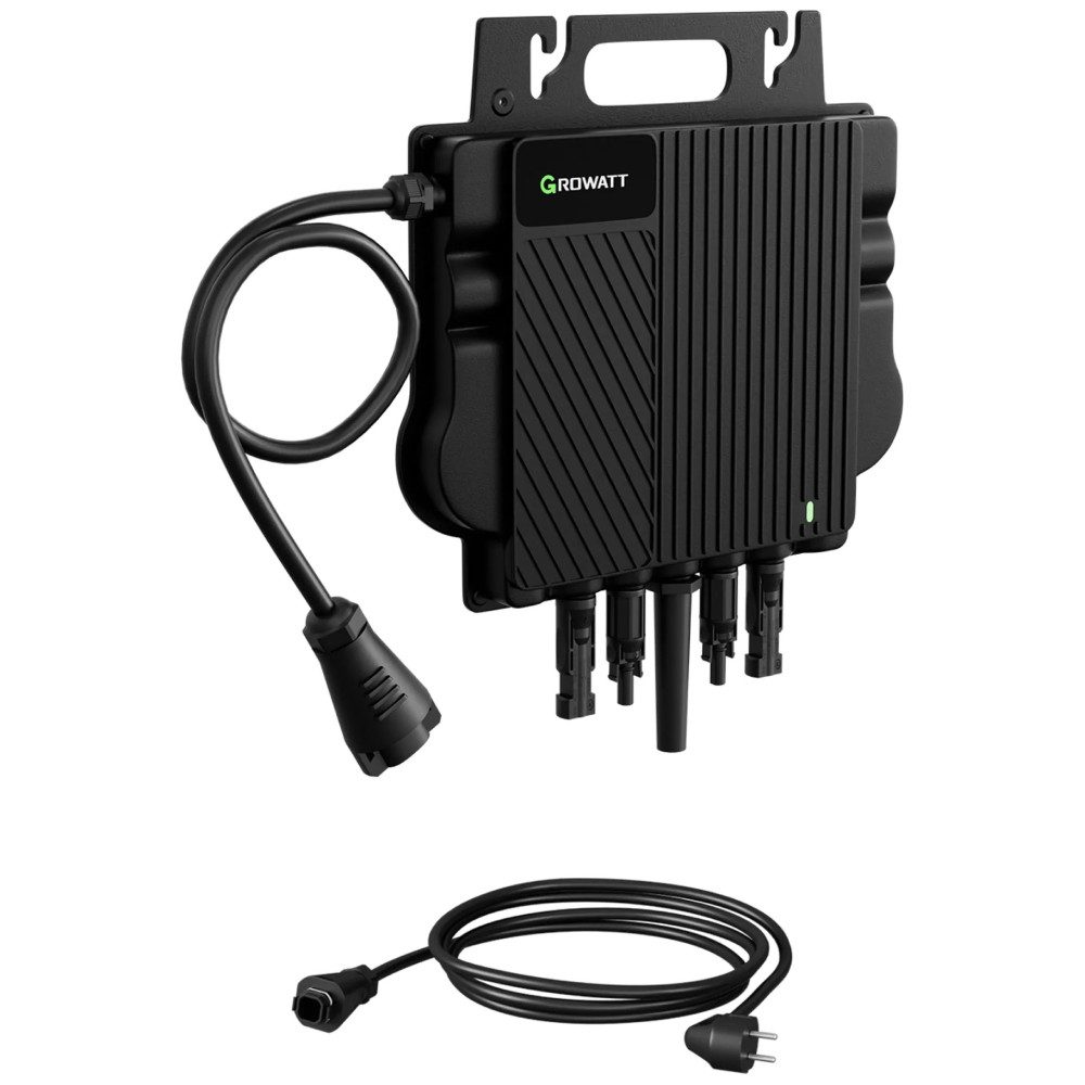 Growatt Balkonkraftwerk Growatt NEO-800M-X 800W Mikro-Wechselrichter (5m Anschlusskabel)