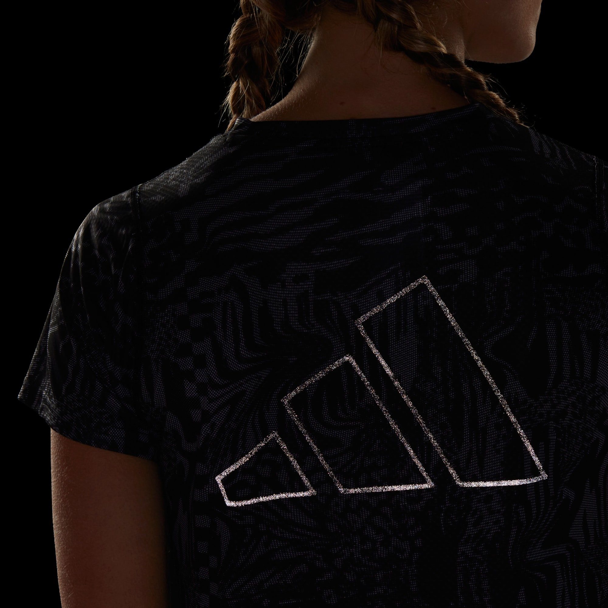 RUN ALLOVER / Black White RUNNING LOGO 3 Laufshirt adidas Performance T-SHIRT ICONS PRINT BAR