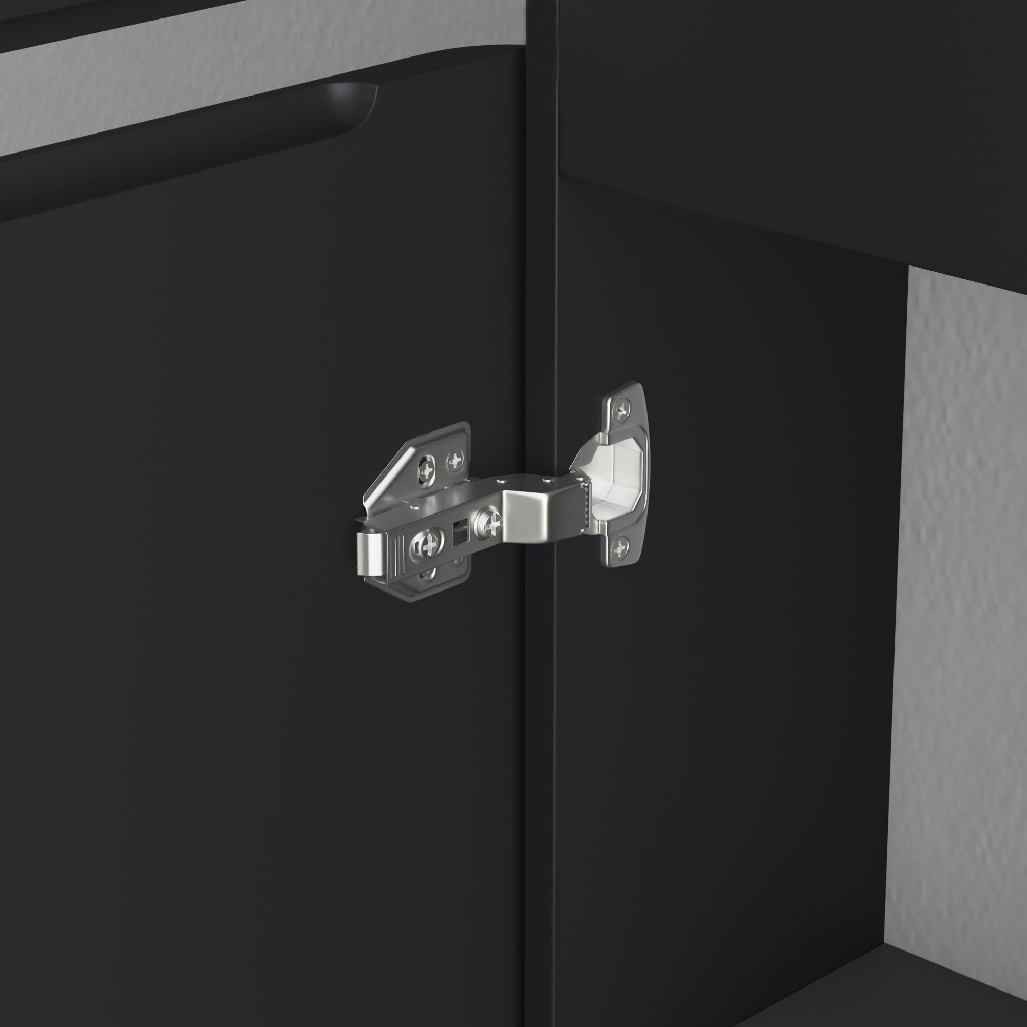 doporro Seitenschrank Seitenschrank Badschrank Badezimmer Hängend Regal Lucca großer Stauraum. mit 4 Fächern – Bild 5 von 5