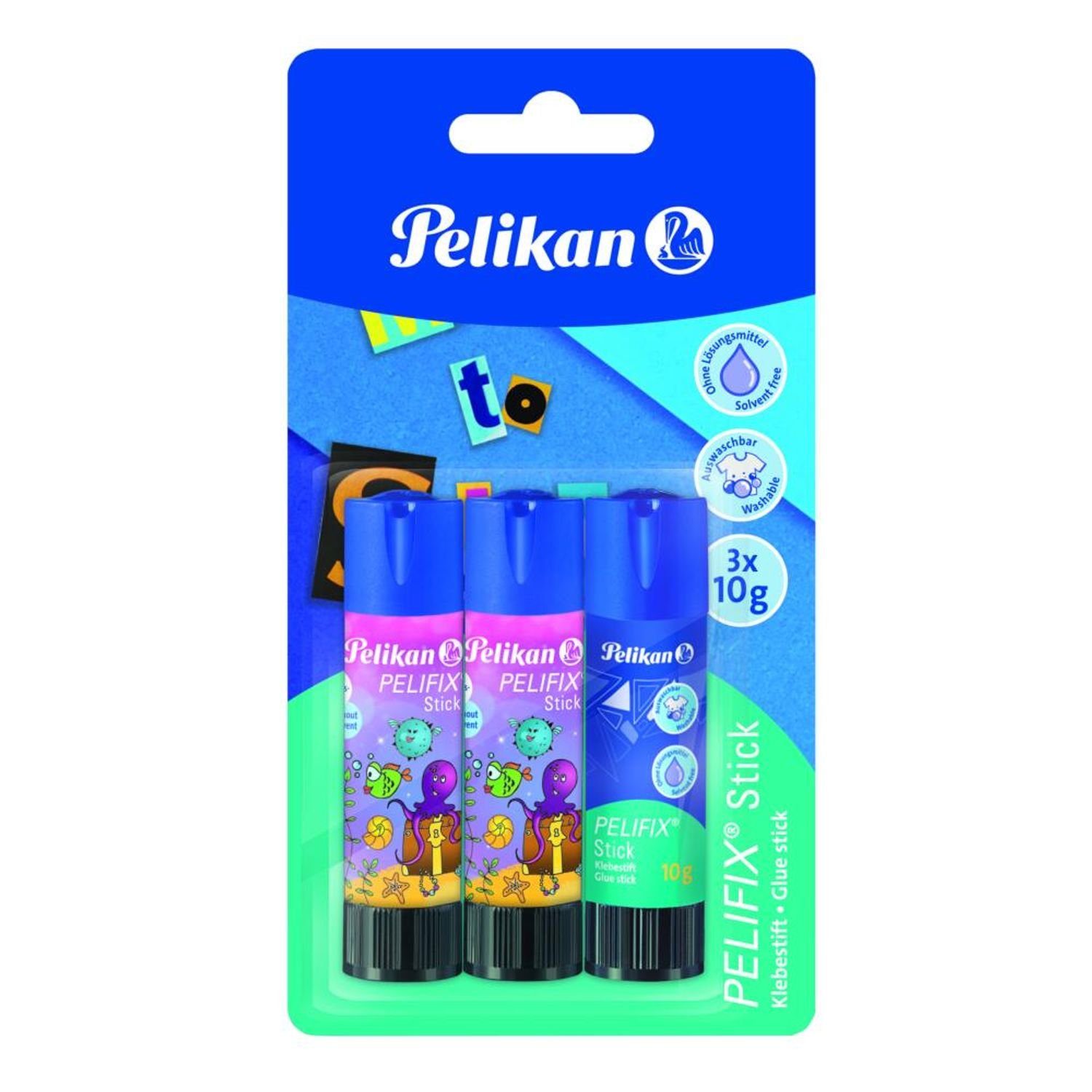 Pelikan Klebstoff PELIKAN Pelifix Klebestift 3x10g