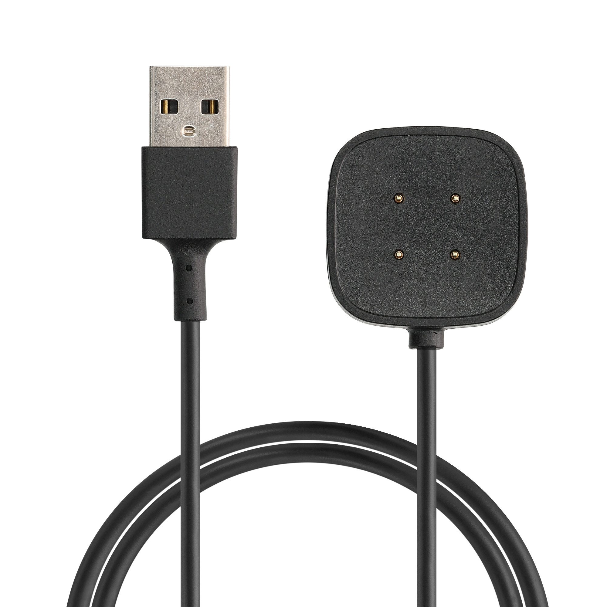 kwmobile USB Ladekabel für Fitbit Versa 4 / Sense 2 / Versa 3 / Sense - Charger Smartphone-Ladegerät (1-tlg., USB Lade Kabel für Fitbit Versa 4 / Sense 2 / Versa 3 / Sense)