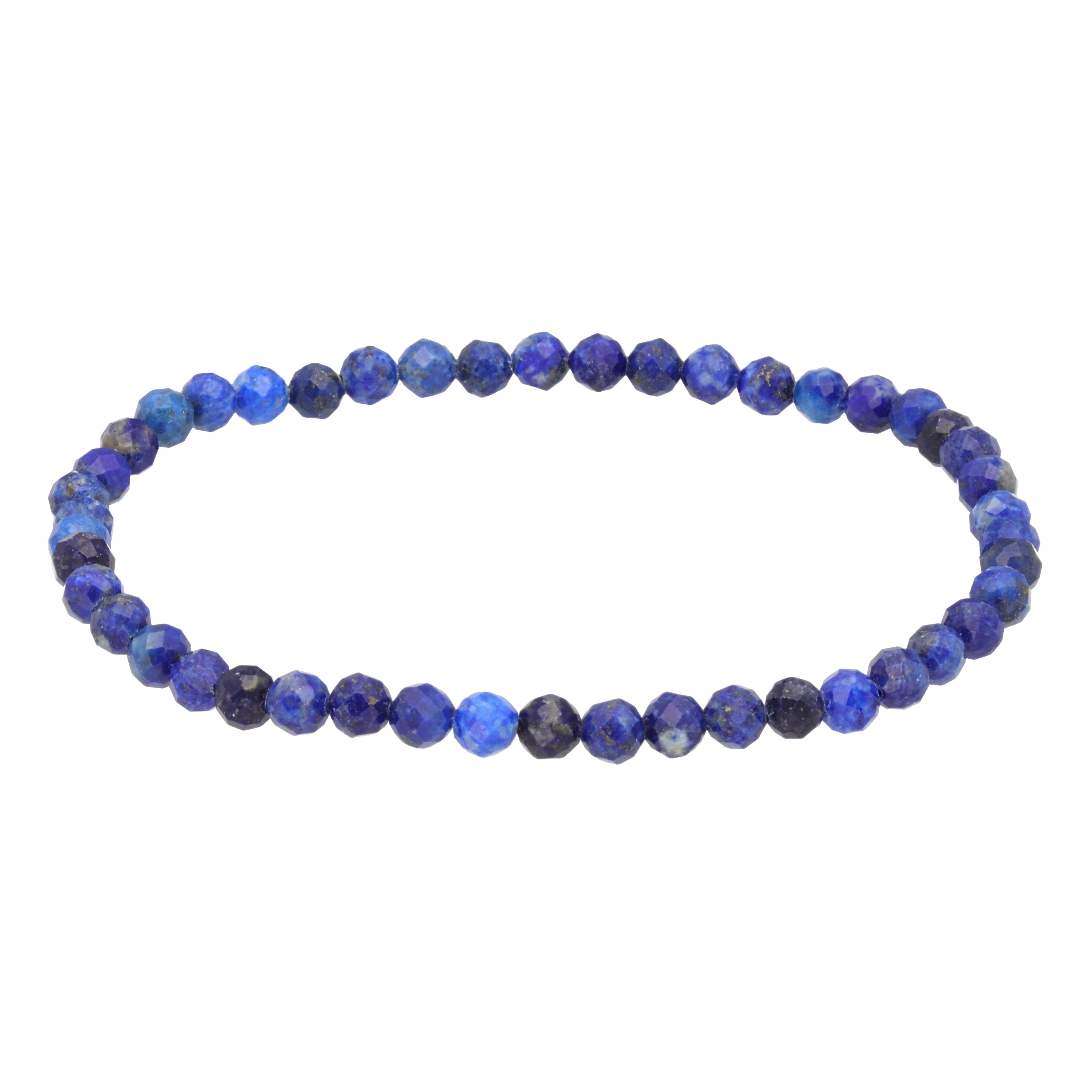 Lebensquelle Plus Armband Lapislazuli, facettiertes Armband, 4 mm