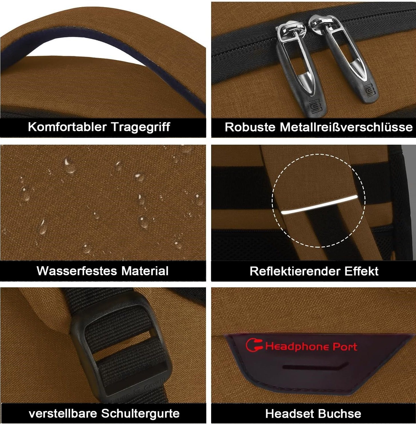 REDOM Laptoprucksack Laptop Rucksack Rucksäcke Schulrucksack Wasserbeständig Laptoptasche (Laptop Notebook Tasche Schule Uni Rucksack, 1-tlg., Sportrucksack, mit USB-Anschluss, Anti-Diebstahl, Backpack mit Laptopfach), fur Herren Damen Jungen Teenager Freizeit Arbeit Business Reisen