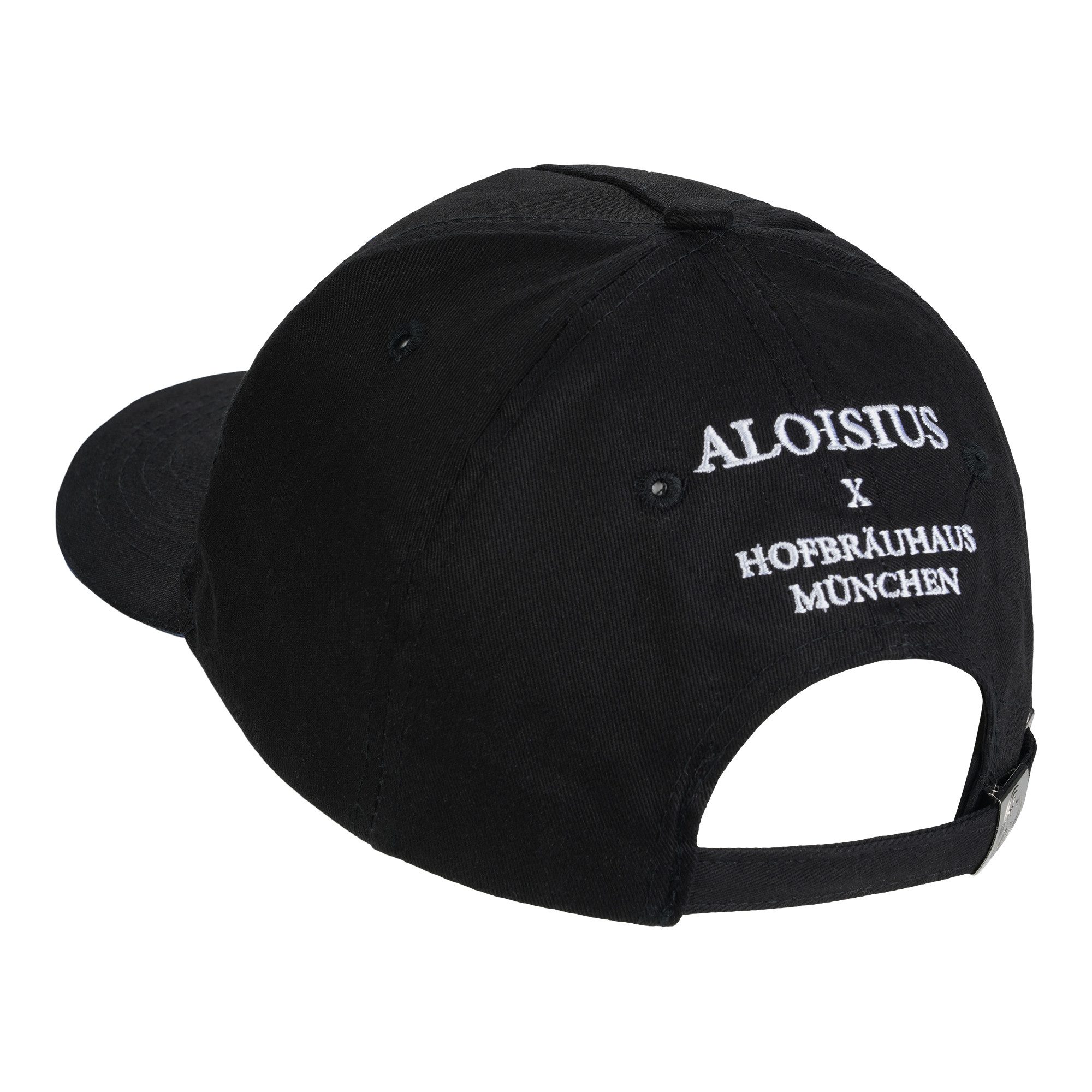 Hofbräuhaus München Baseball Cap, Cap „Aloisius“ – Schwarz, 3D-Patch & Stickerei, 100 % Baumwolle 100 % Baumwolle
