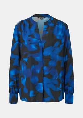 Comma Langarmbluse Tunika-Bluse mit Allover-Muster Artwork