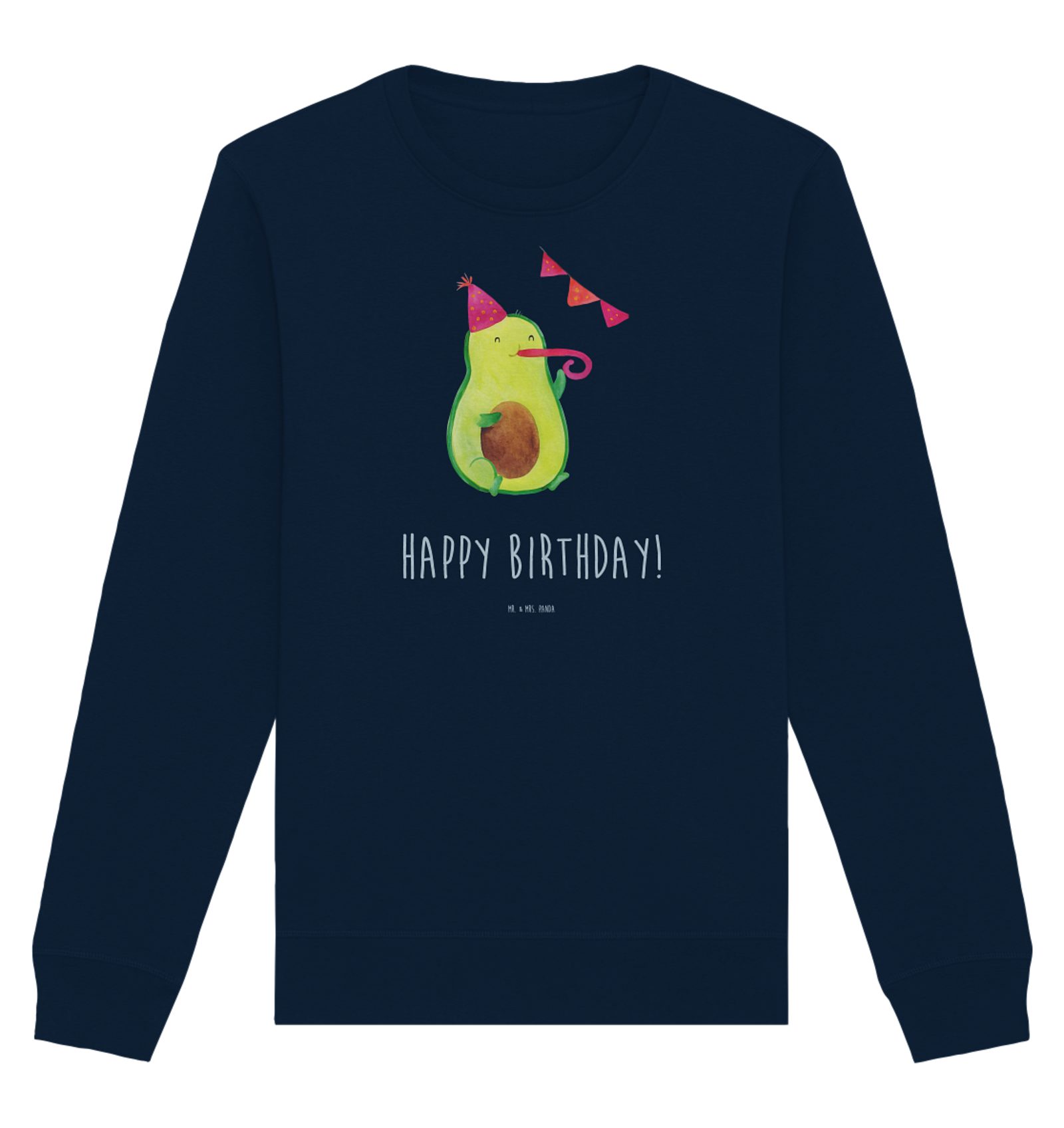 Longpullover Avocado Geburtstag Größe XS - French Navy - Geschenk, Sweatshirt Männ