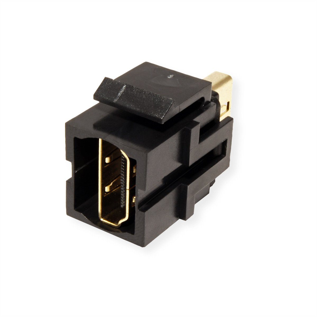 Bachmann Keystone 4K HDMI 2.0 UHD Kupplung Stromadapter, Buchse-Buchse schwarz, 918.041