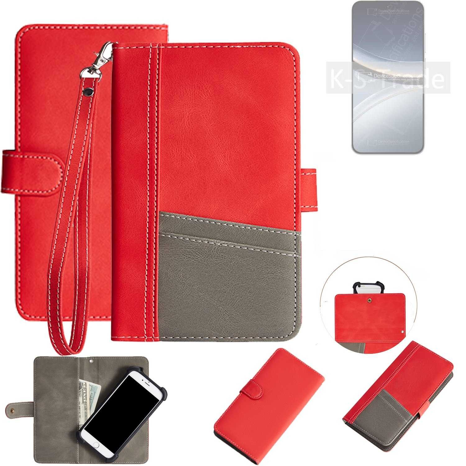 K-S-Trade Handyhülle für POCO F7, Handy Schutzhülle Hülle Portemonnee Brieftasche Klapphülle