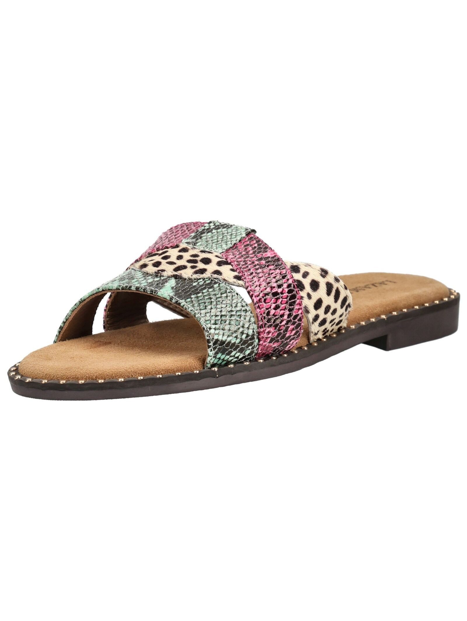 Lazamani Lazamani Pantoletten Leder/Textil Pantolette