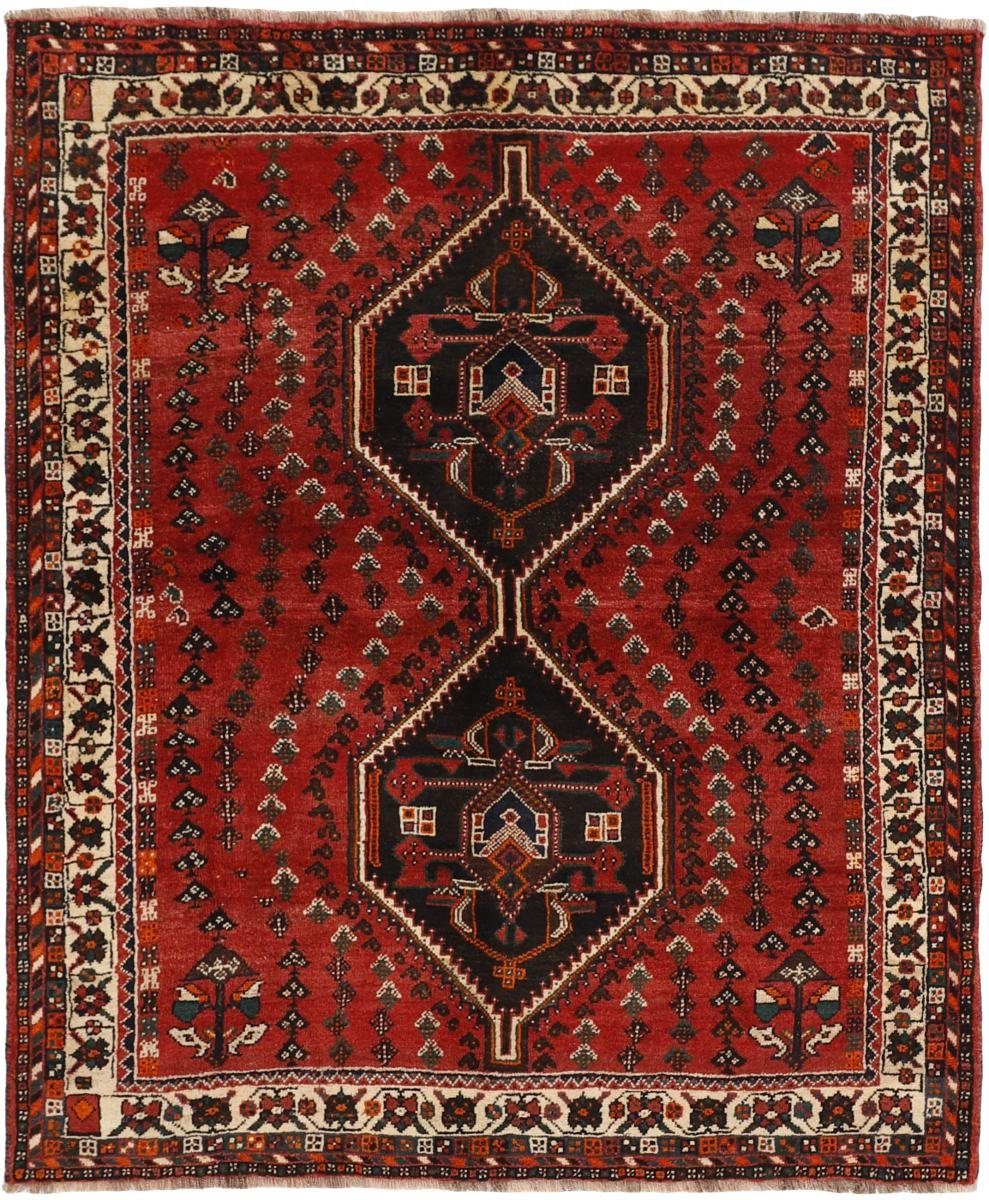 Höhe: Orientteppich Nain Perserteppich, Trading, Shiraz / Handgeknüpfter rechteckig, 10 mm Orientteppich 158x193