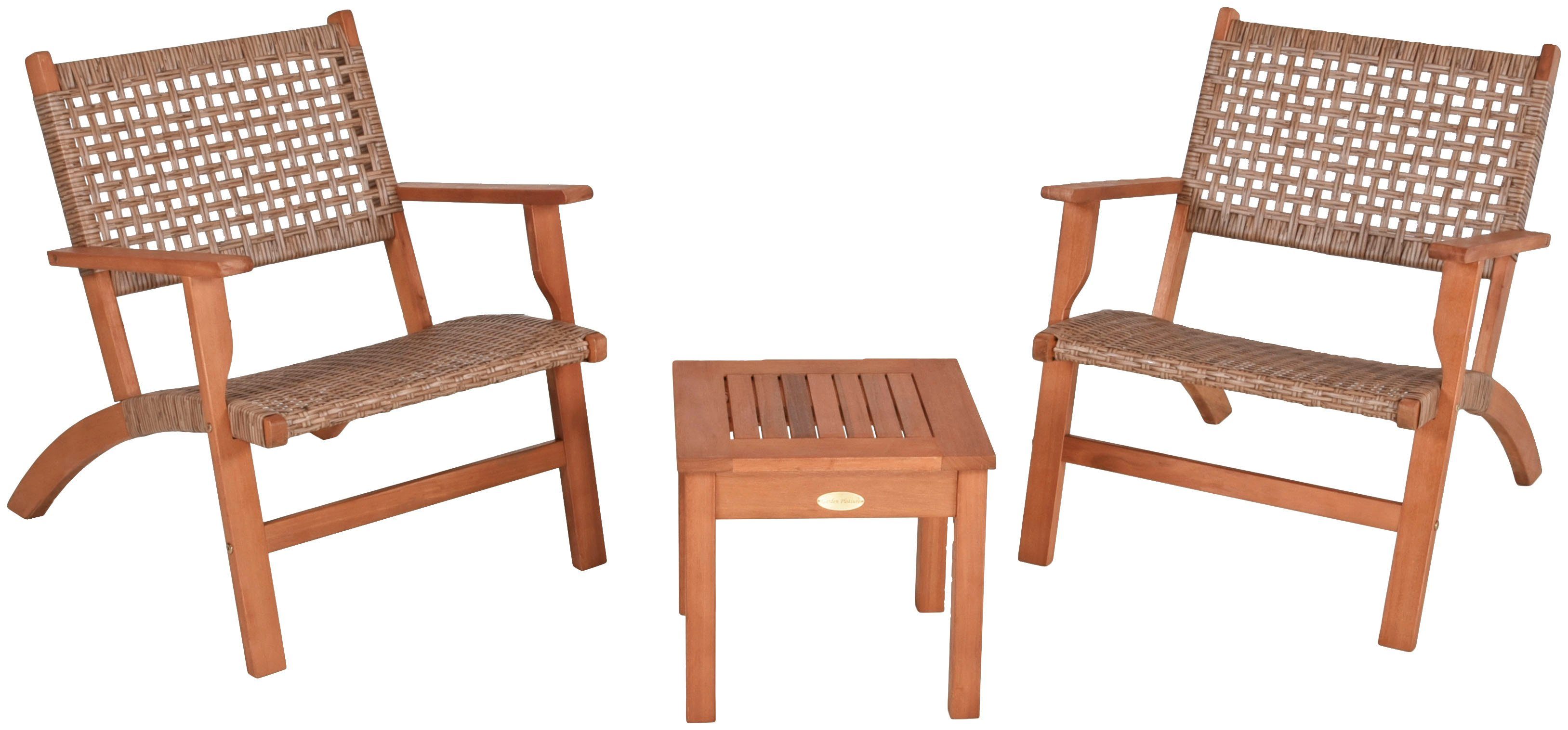 Garden Pleasure Balkonset Sonora, (3-tlg), Teak-Look