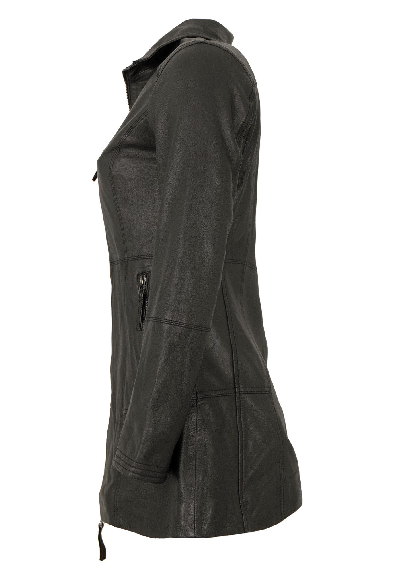 7eleven Lederjacke Lore 7eleven - Damen Ledermantel Longjacke Lammnappa sch günstig online kaufen