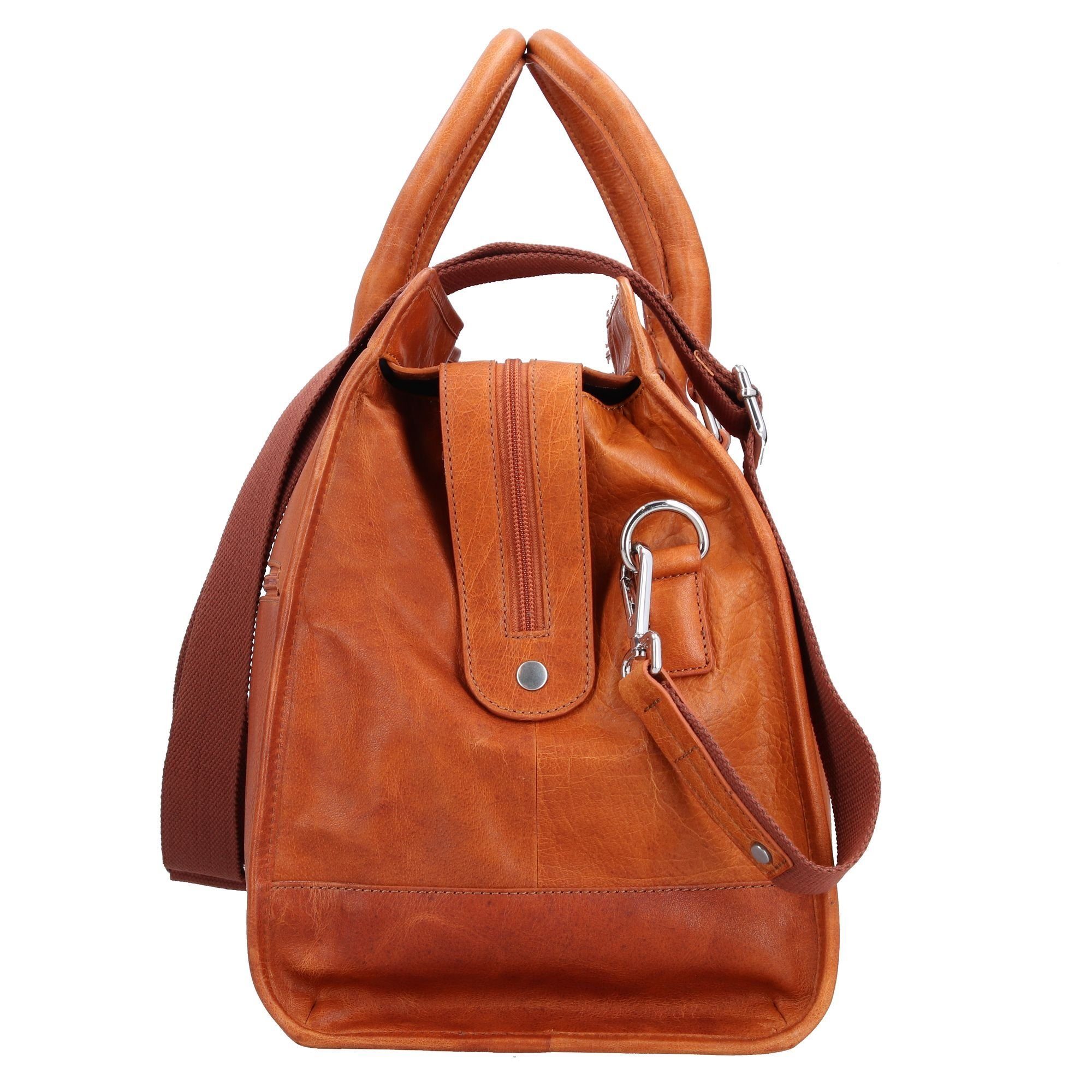 Leder MANO Don cognac Pietro, Weekender