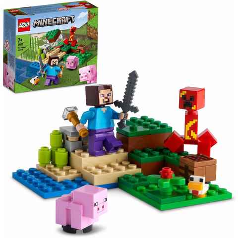 LEGO® Konstruktionsspielsteine Der Hinterhalt des Creeper™ (21177), LEGO® Minecraft™, (72 St)