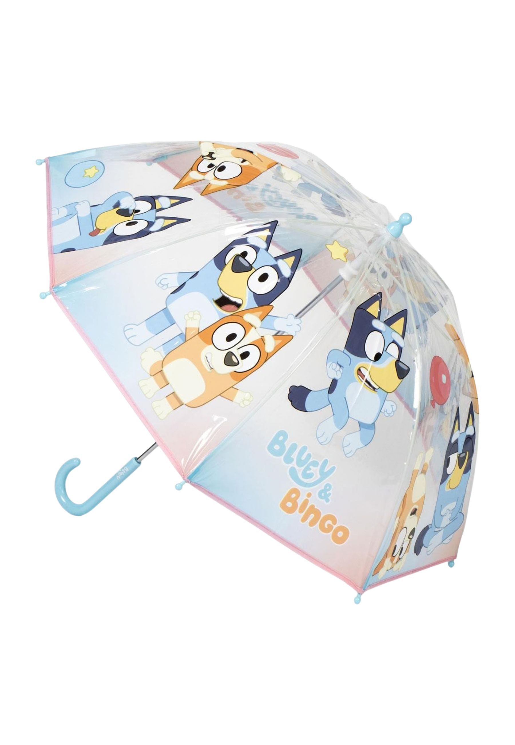 Disney Taschenregenschirm Kinder Bluey & Bingo Regenschirm Transparent 45 cm