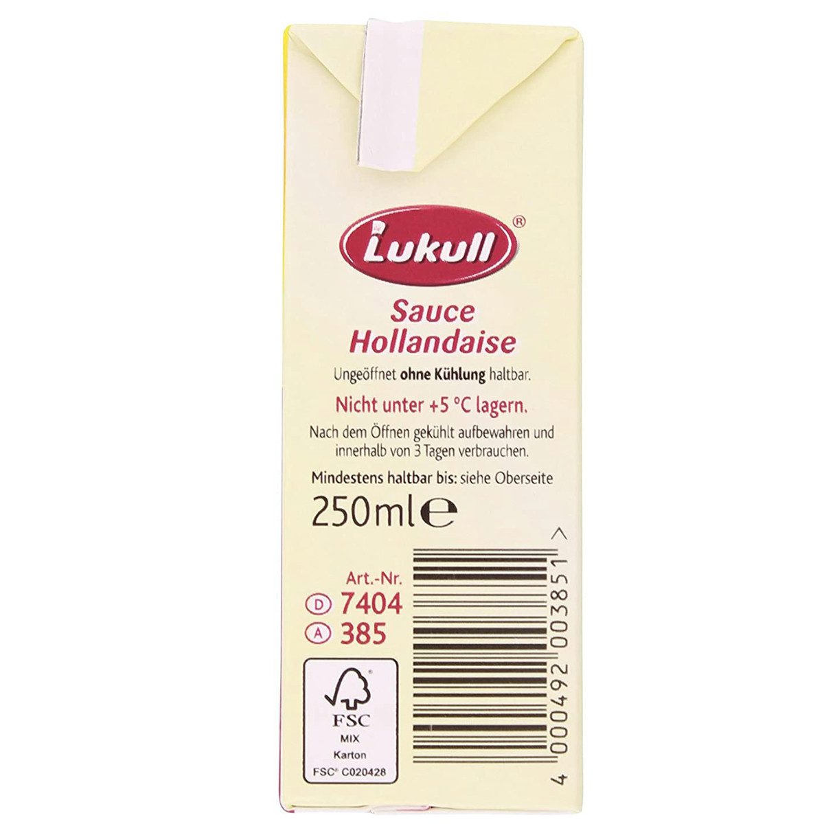 Lukull Saucen, Lukull Sauce Hollandaise perfekt zu Spargel und Gemüse 250ml