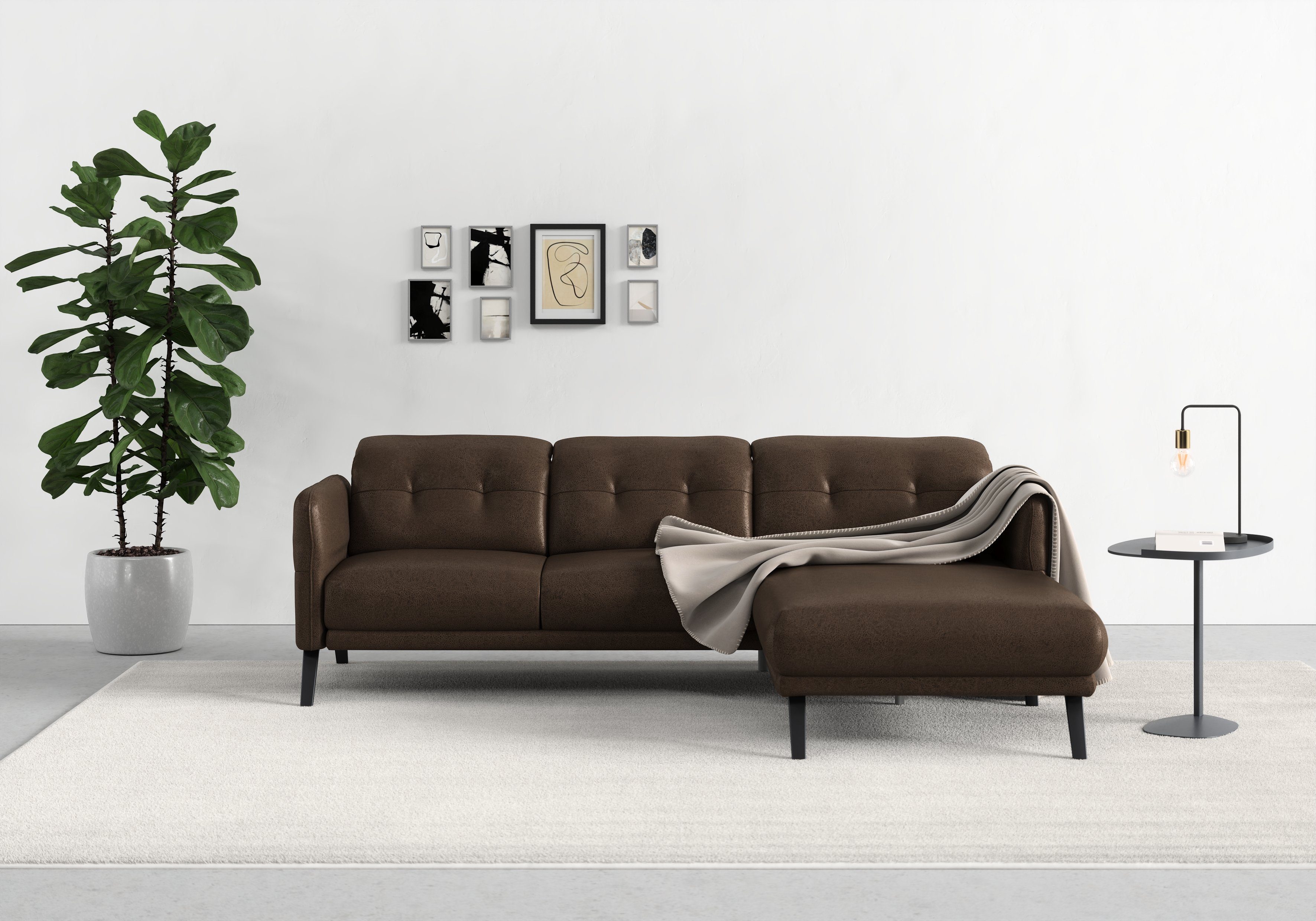 Armteilfunktion Ecksofa Kopfteilverstellung mit Scandia, Wahlweise sit&more und