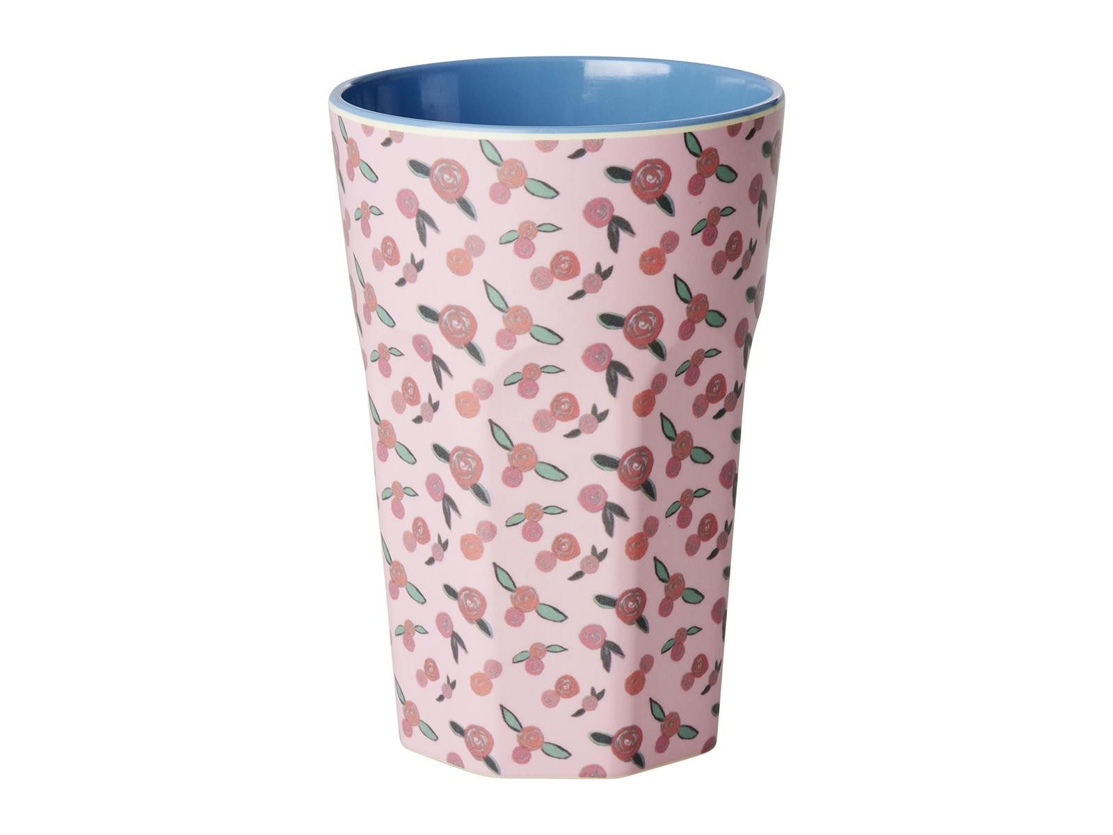 rice Becher Rice Becher Trinkbecher Melamin A Rose is A Rose Print tall