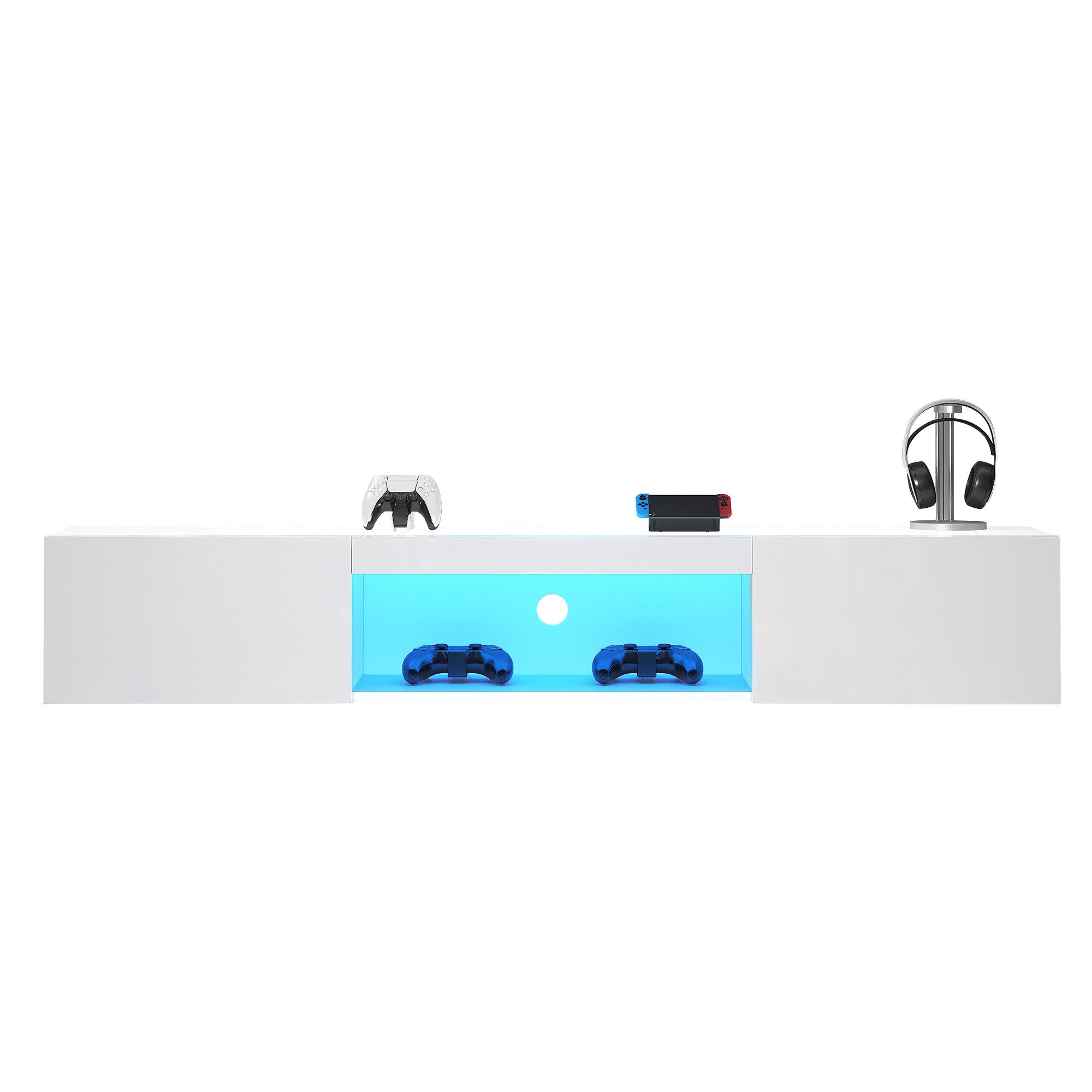 REDOM Lowboard Moderner weißer Hochglanz-Wandschrank mit (TV-Schrank hochgl günstig online kaufen