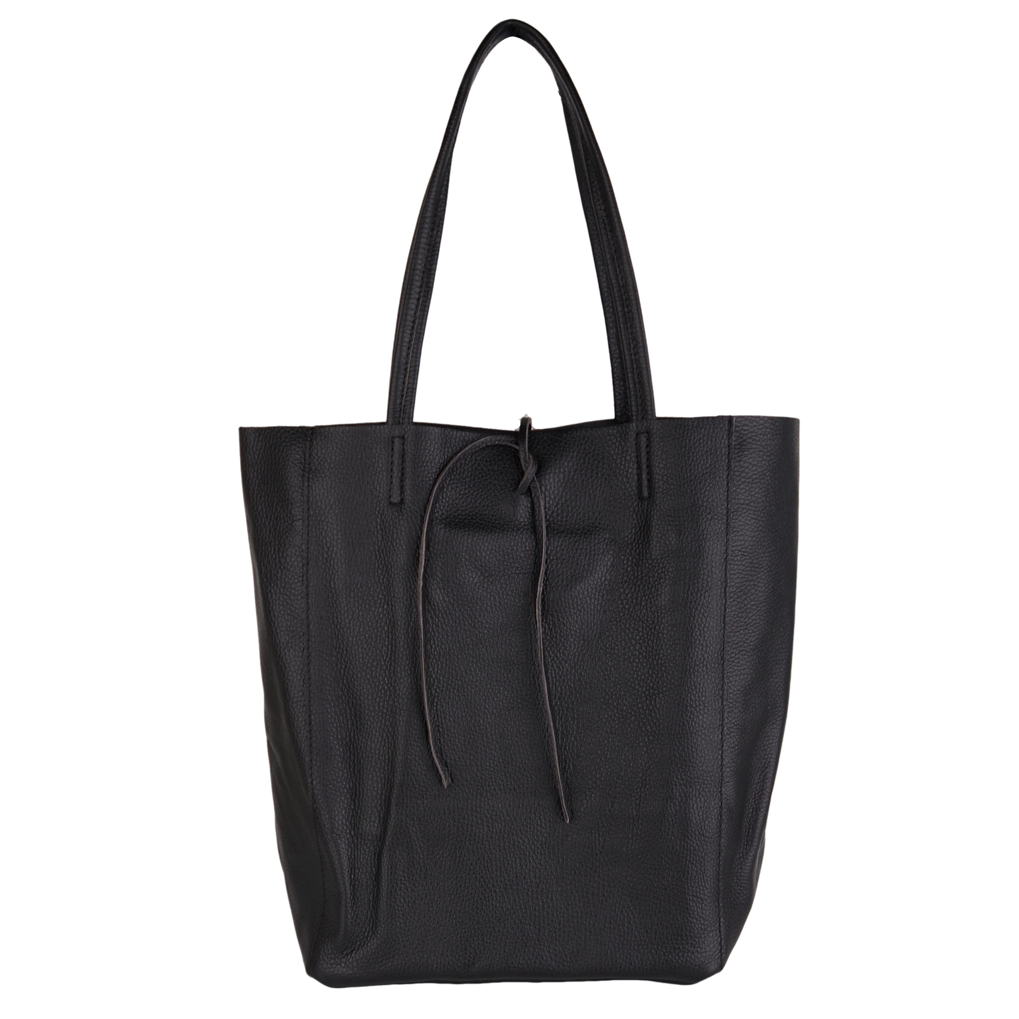 Shopper aus Echtleder, Made in Italy, Henkeltasche Tasche