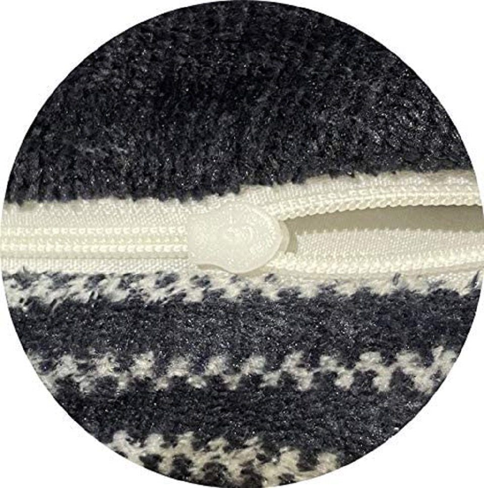 One Home Bettwäsche Winter Cashmere Touch, Fleece, 4 teilig, flauschig warmes Teddy Plüsch, kariert Normalgröße – Bild 4 von 5