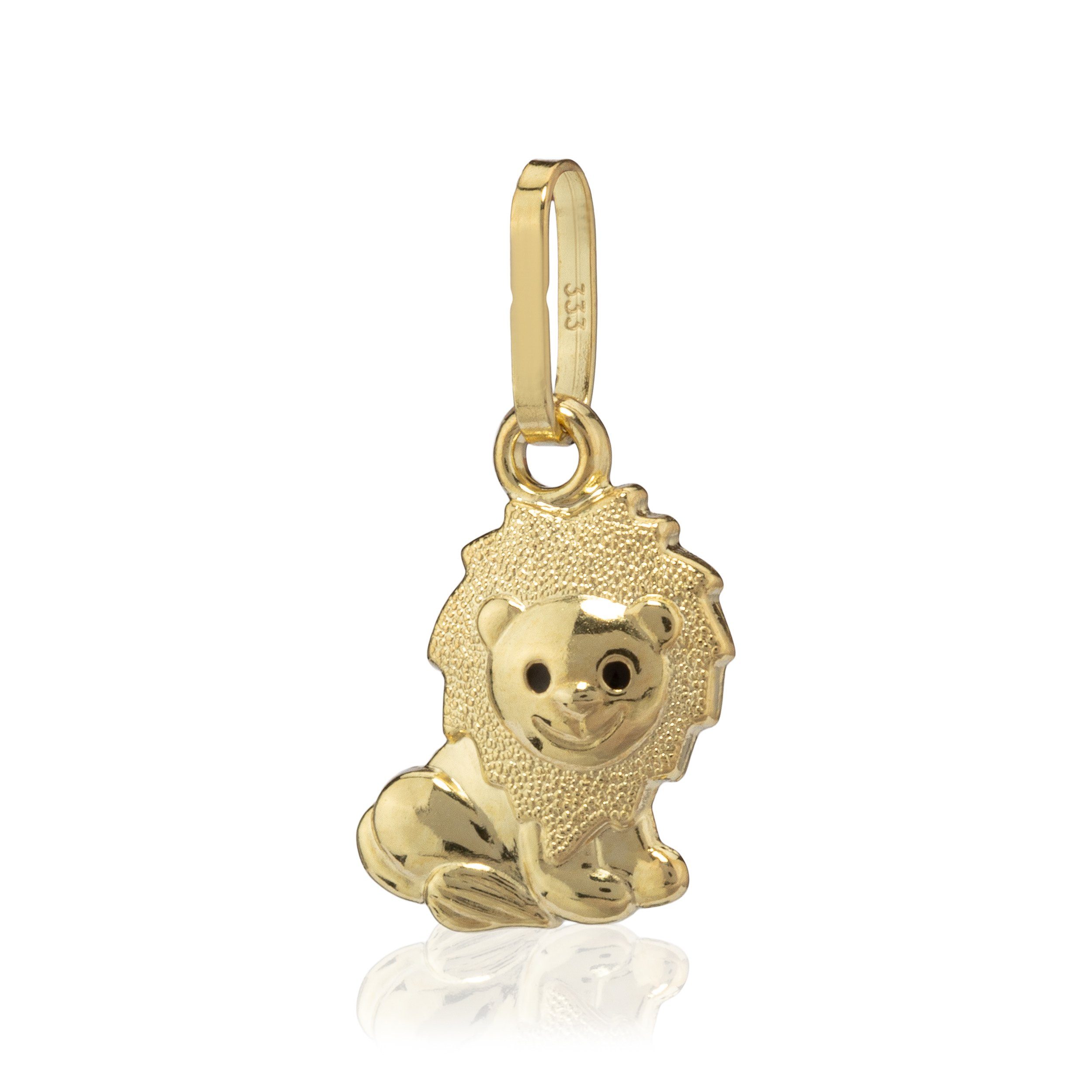 Kettenanhänger Kettenanhänger kleiner Löwe baby 333 Gelb Gold 8 K