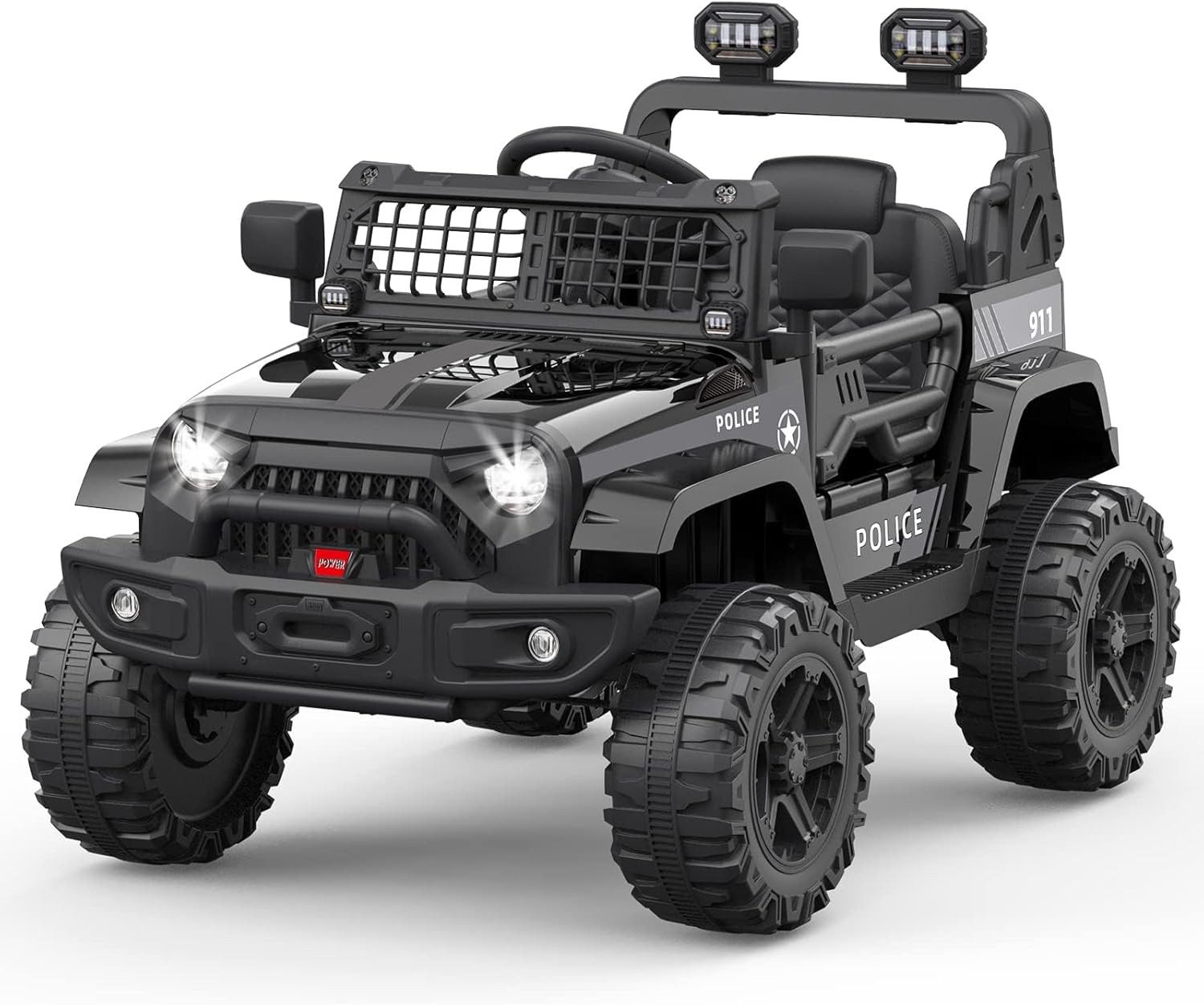 GarveeMore Elektro-Kinderauto 12V mit Fernbedienung, 2-4 km/h, Musik, LED, bis 28 kg, ab 3 Jahren