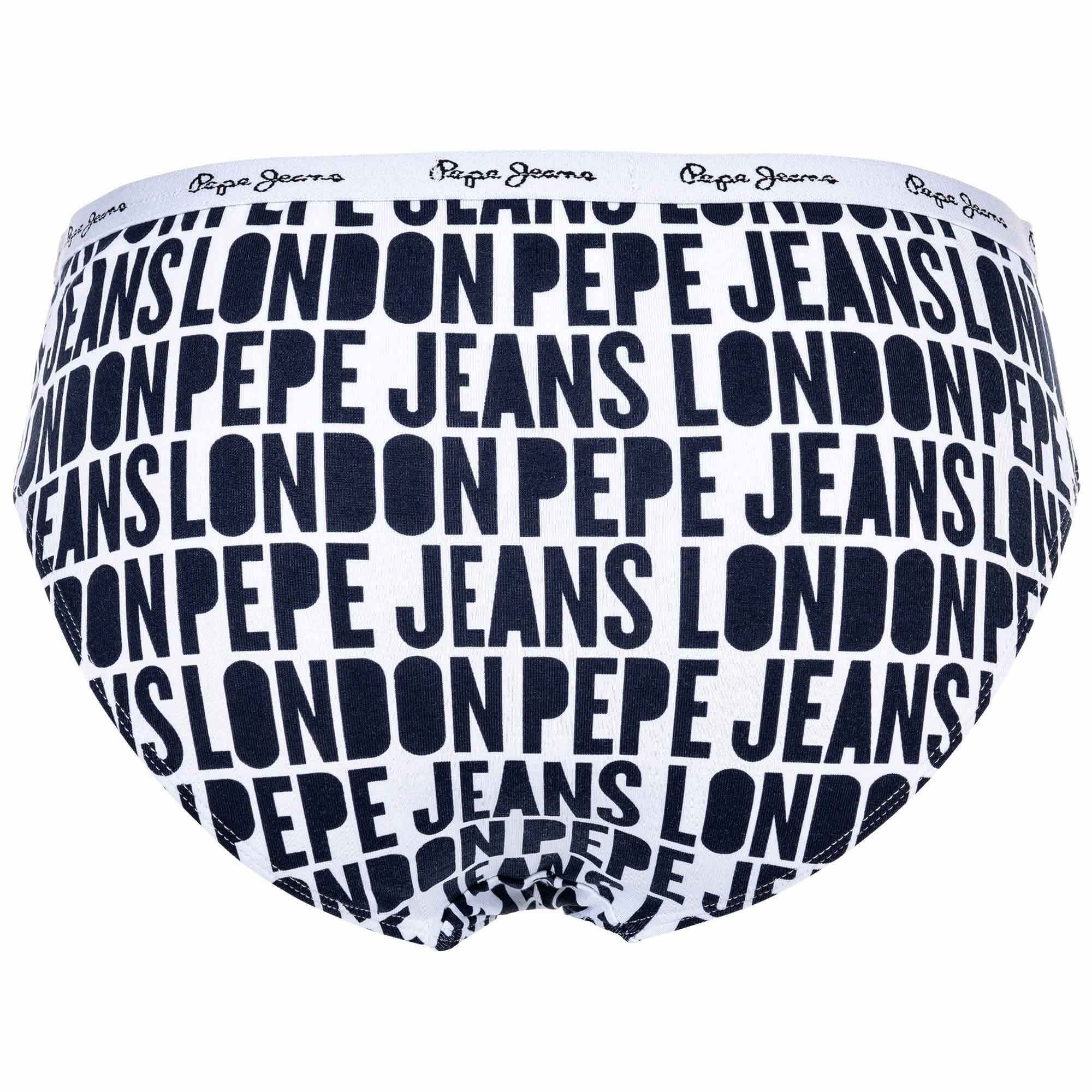 Weiß/Gelb AO Pack- Slips, Pepe Slip CLASSIC Jeans 3er BIKINI Damen