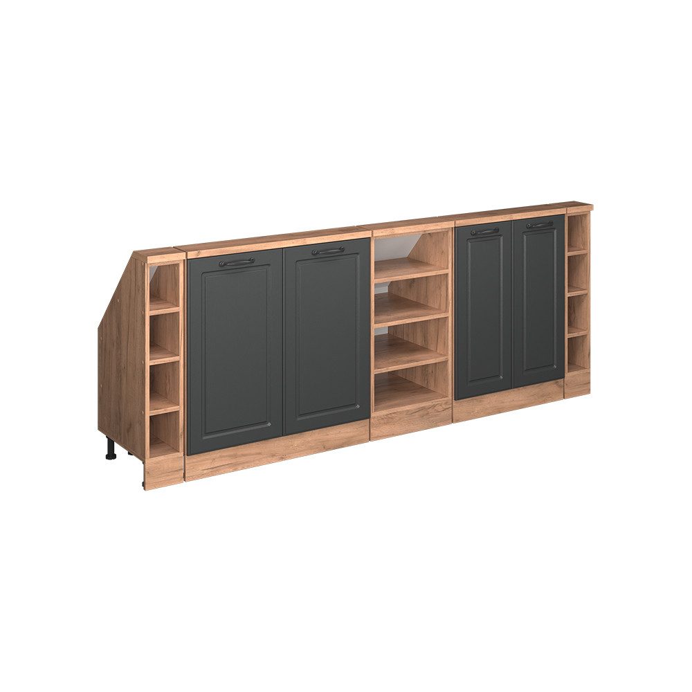 Vicco Unterschrank R-Line, Anthrazit Landhaus/Goldkraft Eiche, günstig online kaufen